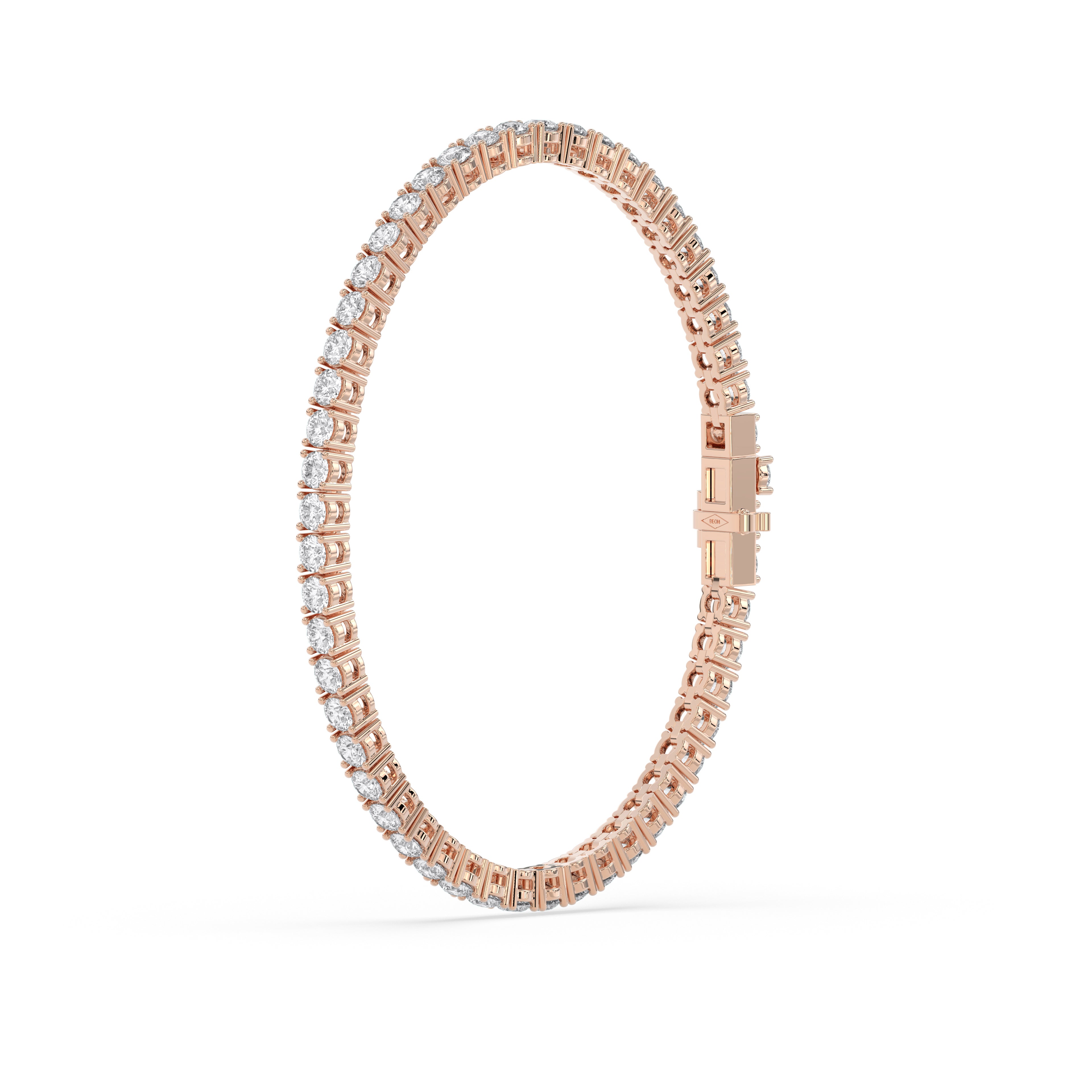 Quadra Round Diamond Tennis Bracelet