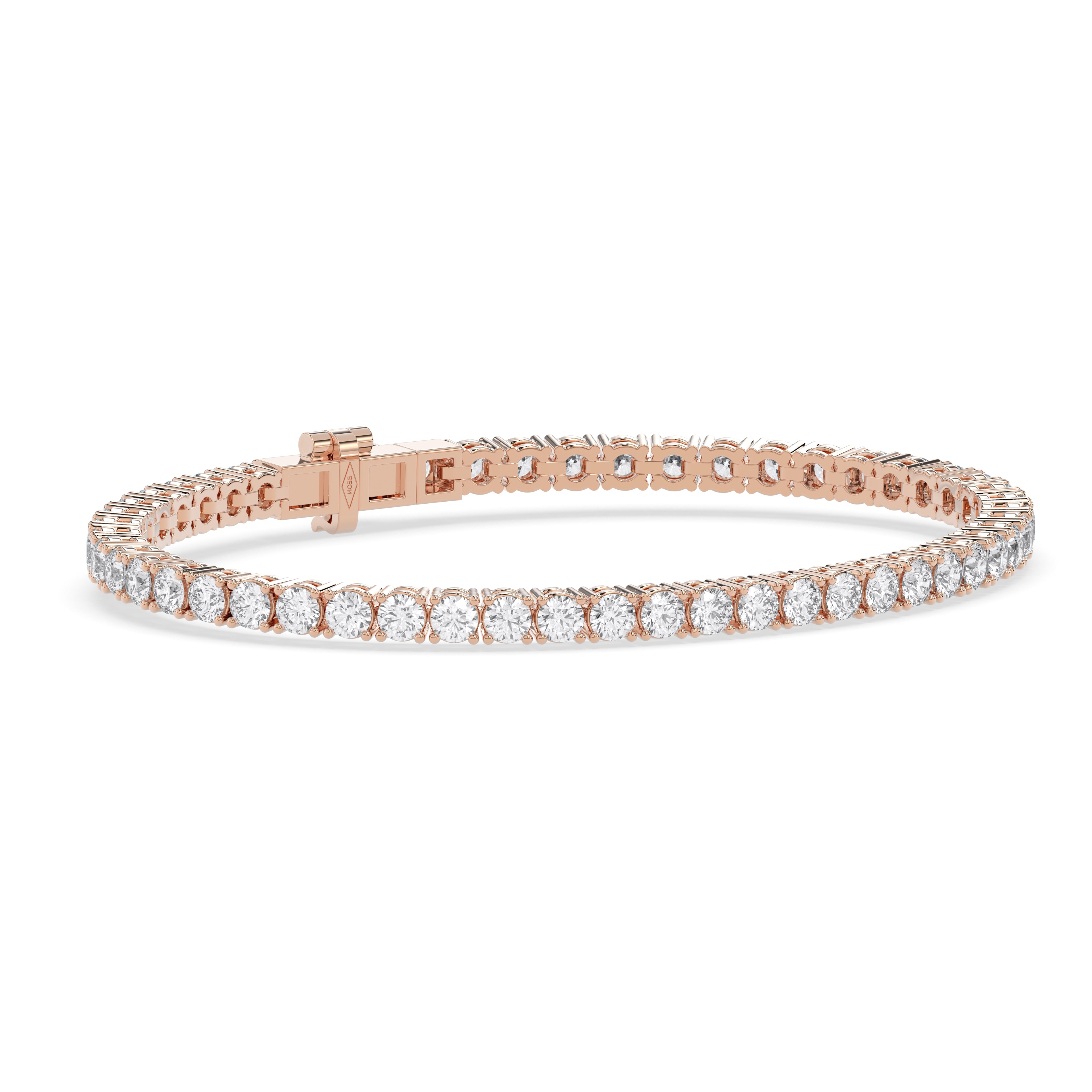 Quadra Round Diamond Tennis Bracelet