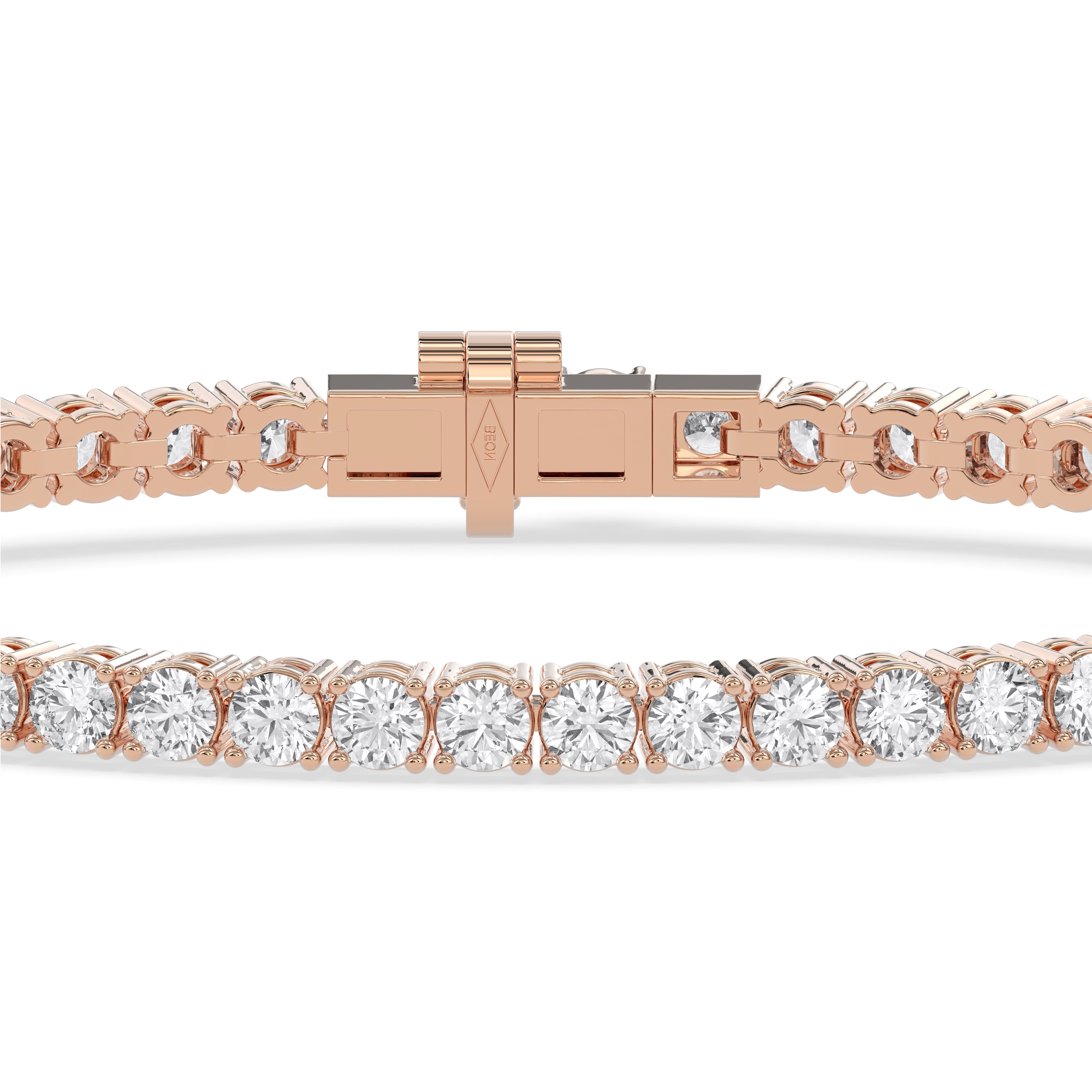 Quadra Round Diamond Tennis Bracelet