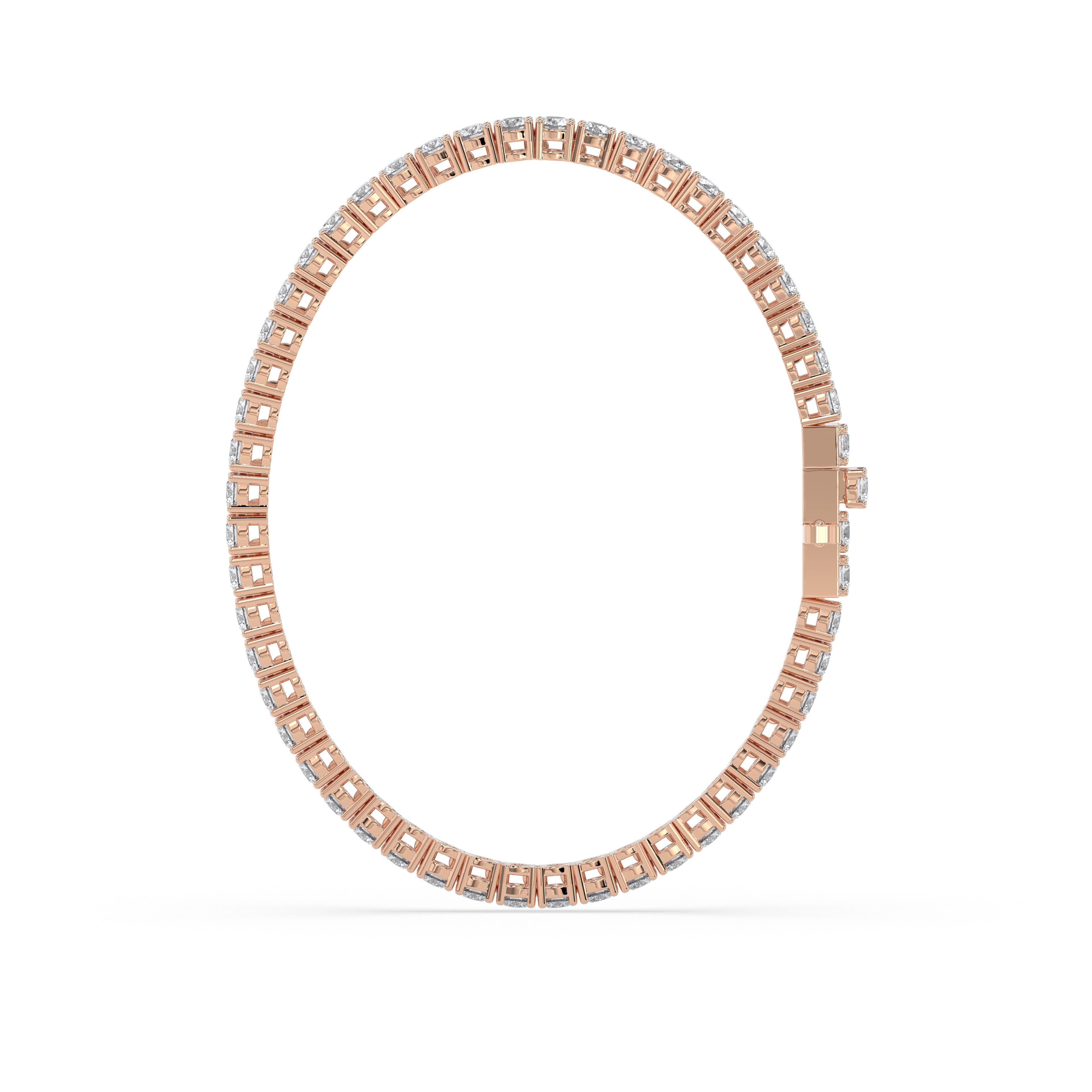 Quadra Round Diamond Tennis Bracelet