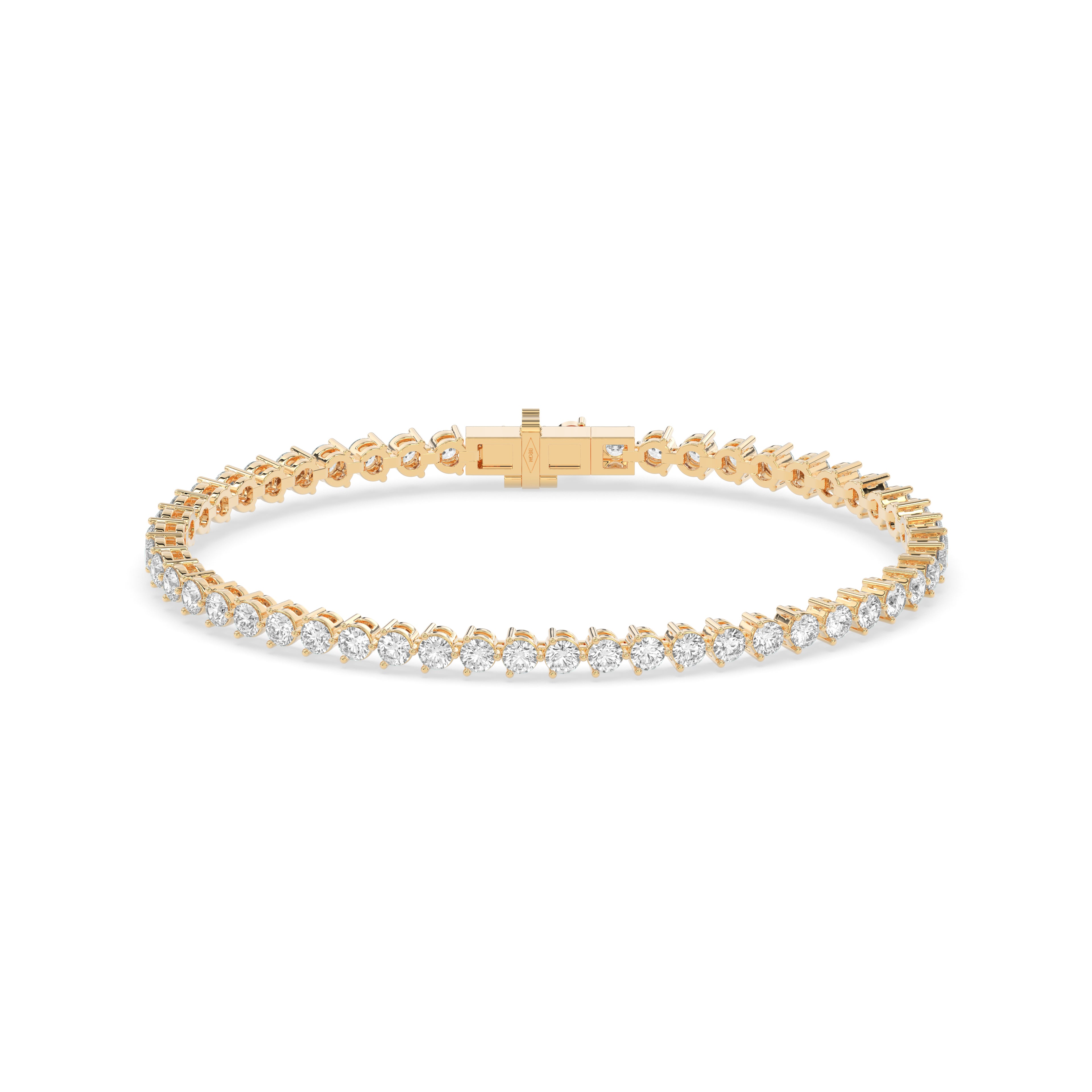 Trinity Round Diamond Tennis Bracelet