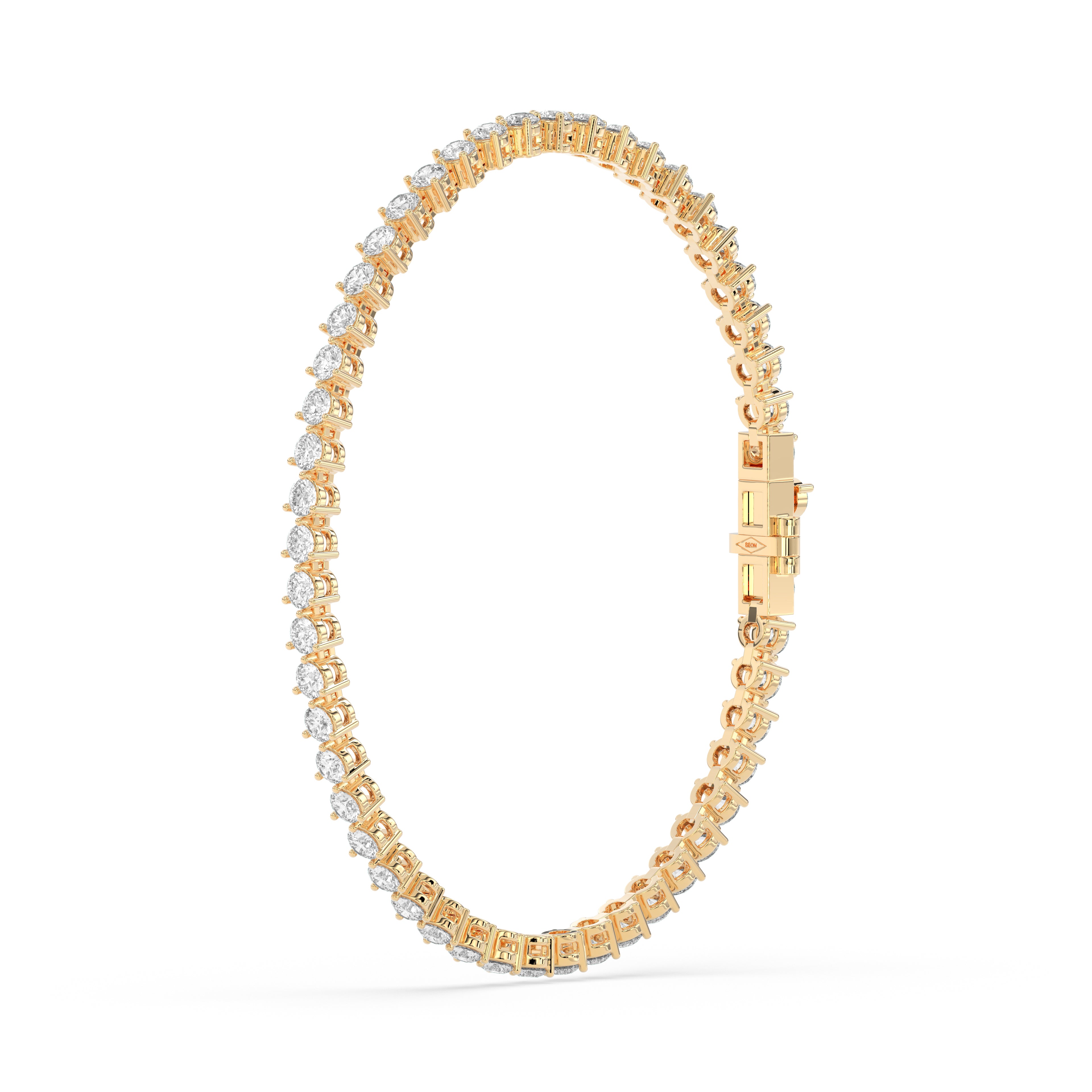 Trinity Round Diamond Tennis Bracelet