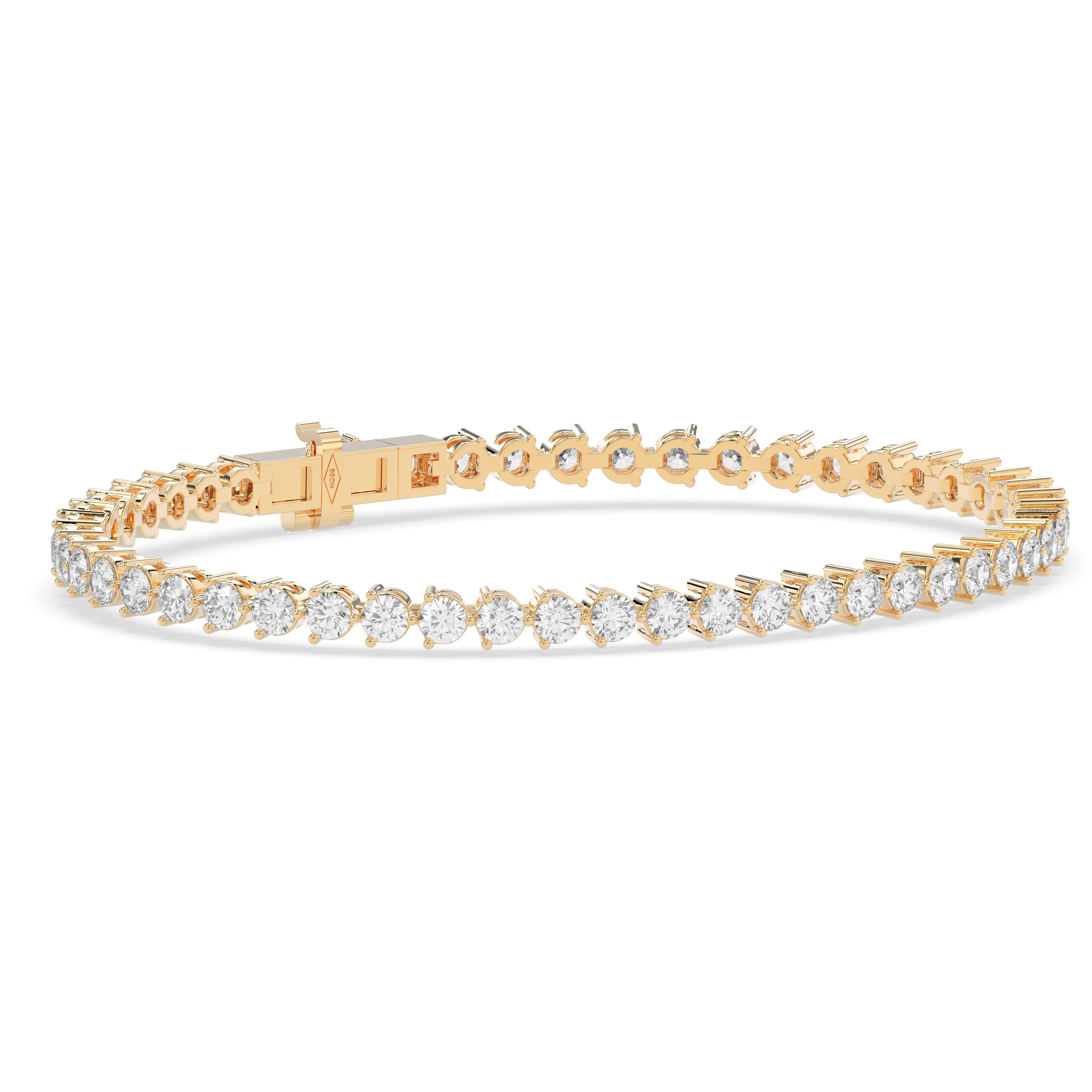 Trinity Round Diamond Tennis Bracelet
