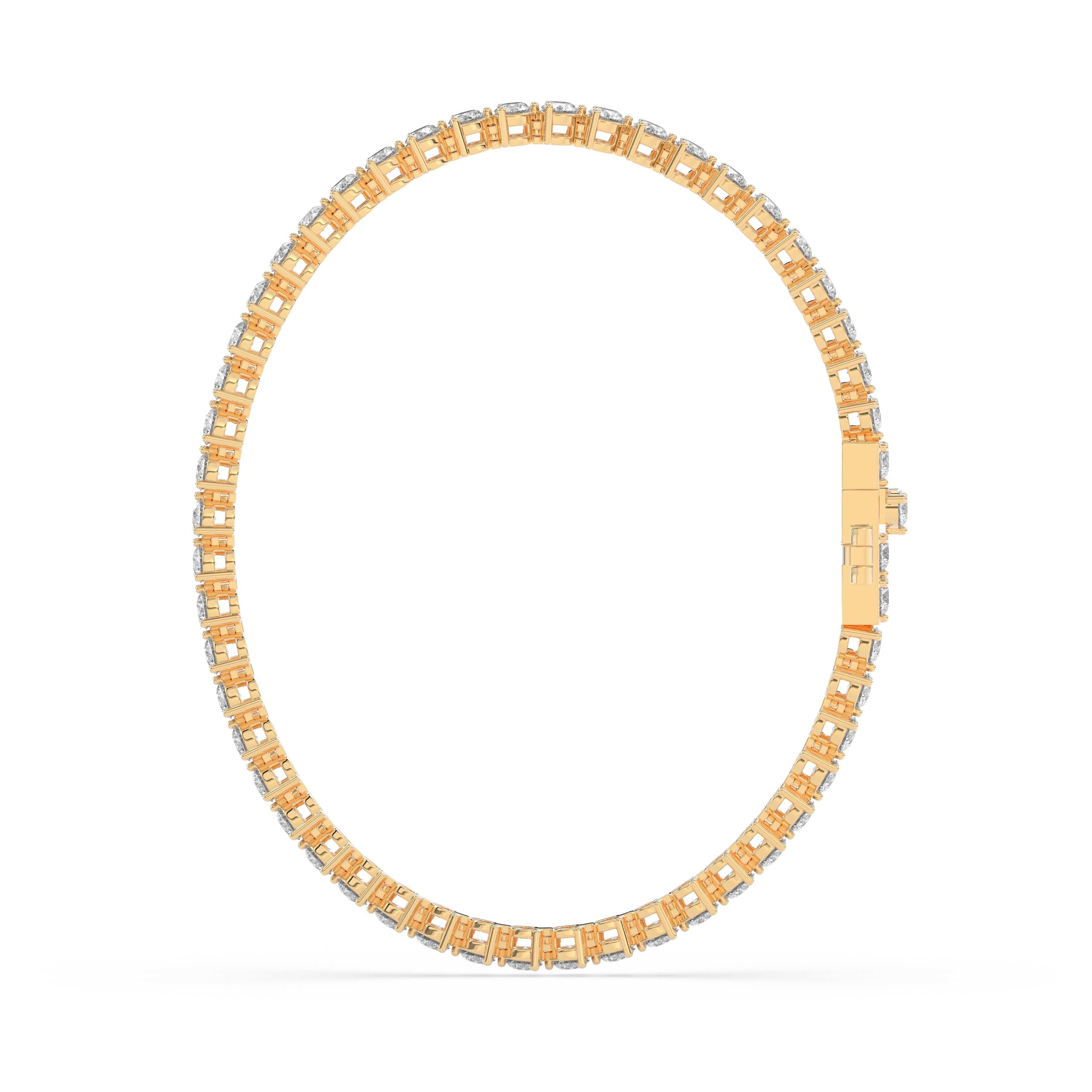 Trinity Round Diamond Tennis Bracelet