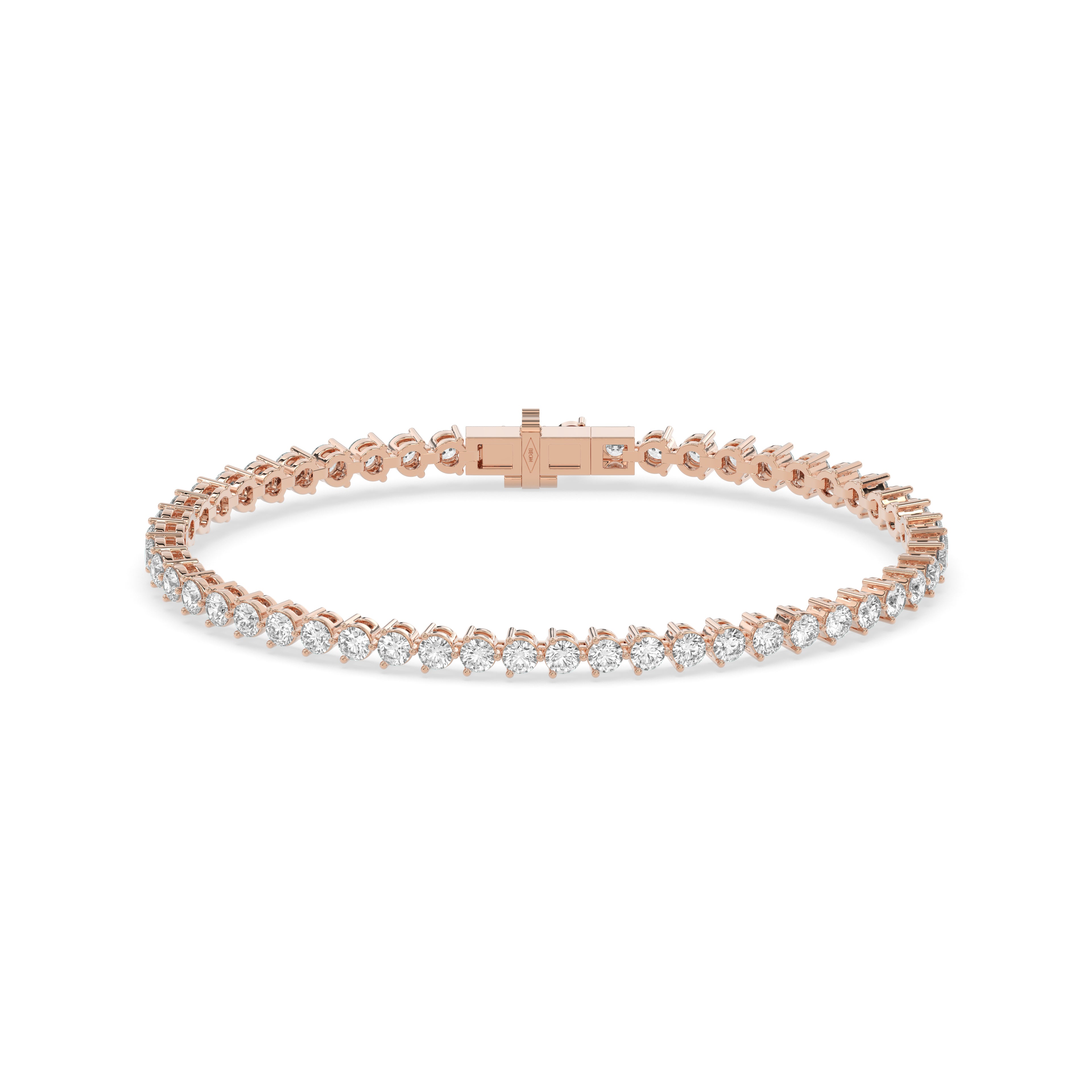 Trinity Round Diamond Tennis Bracelet