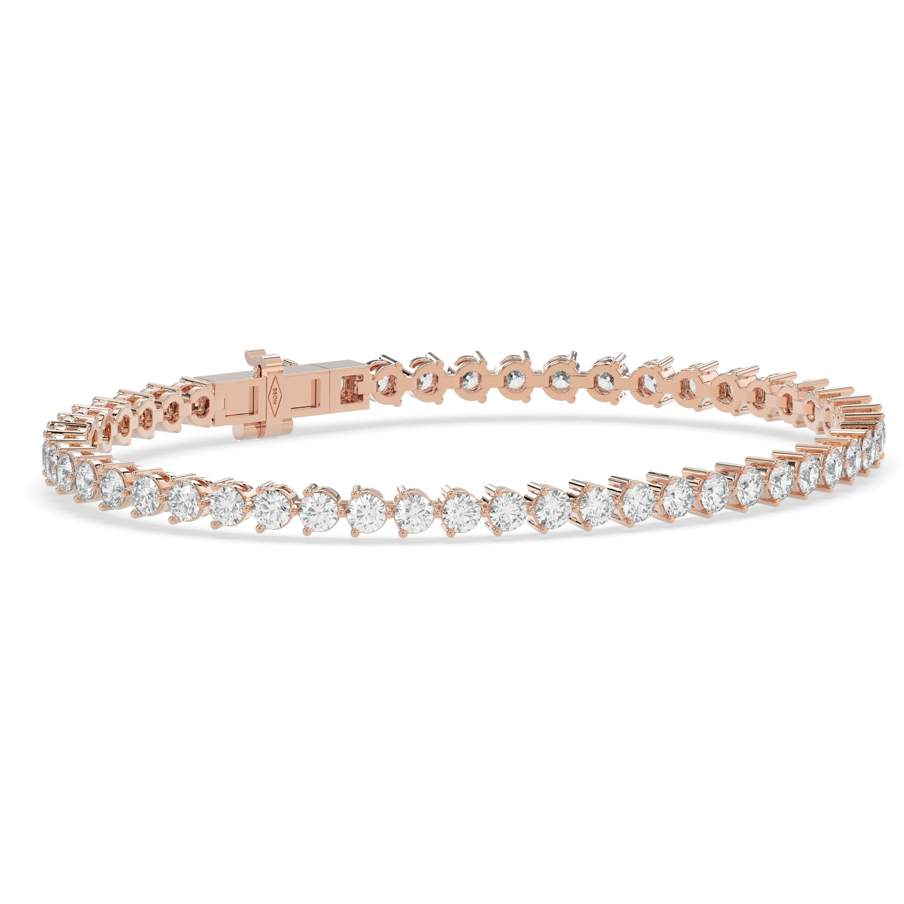 Trinity Round Diamond Tennis Bracelet
