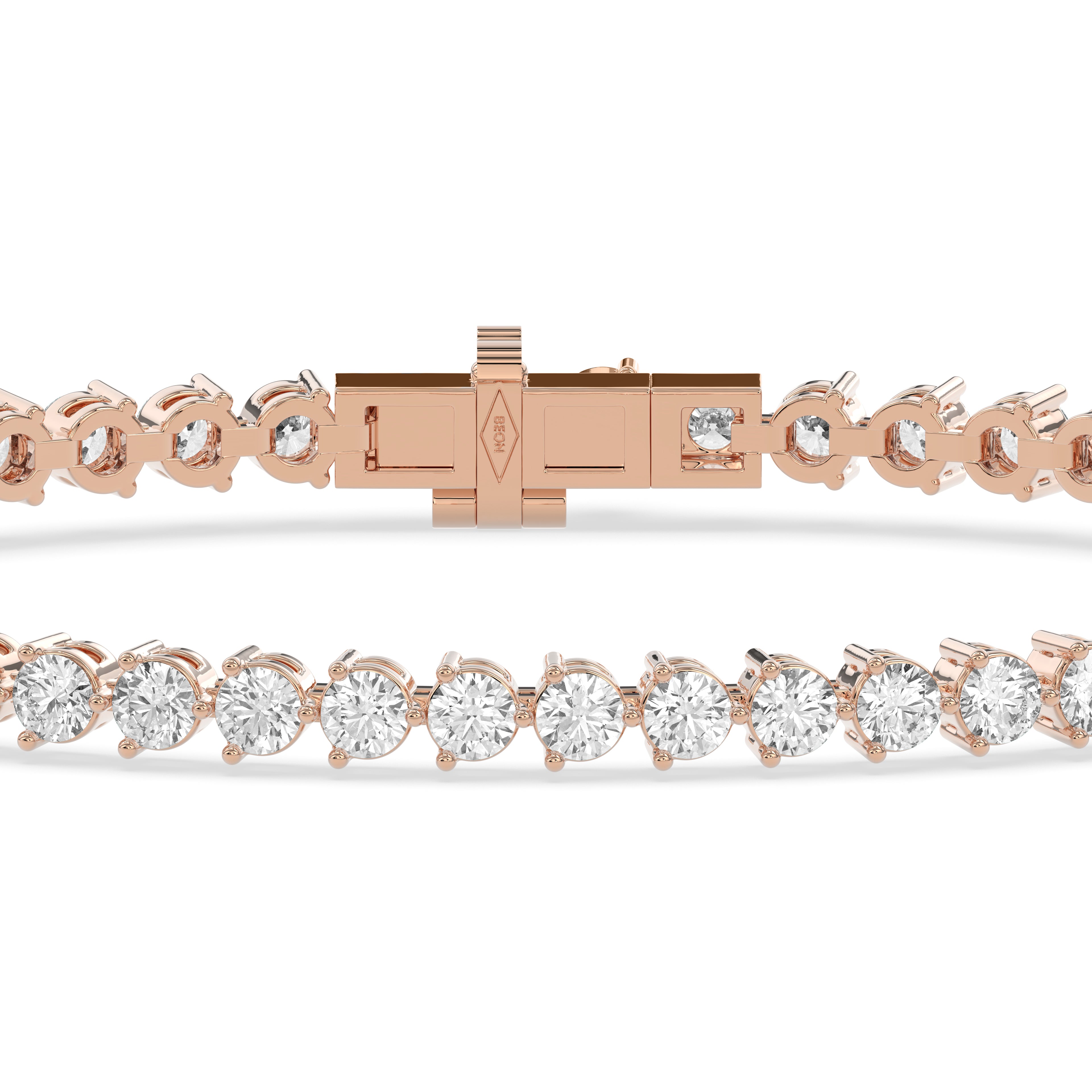 Trinity Round Diamond Tennis Bracelet