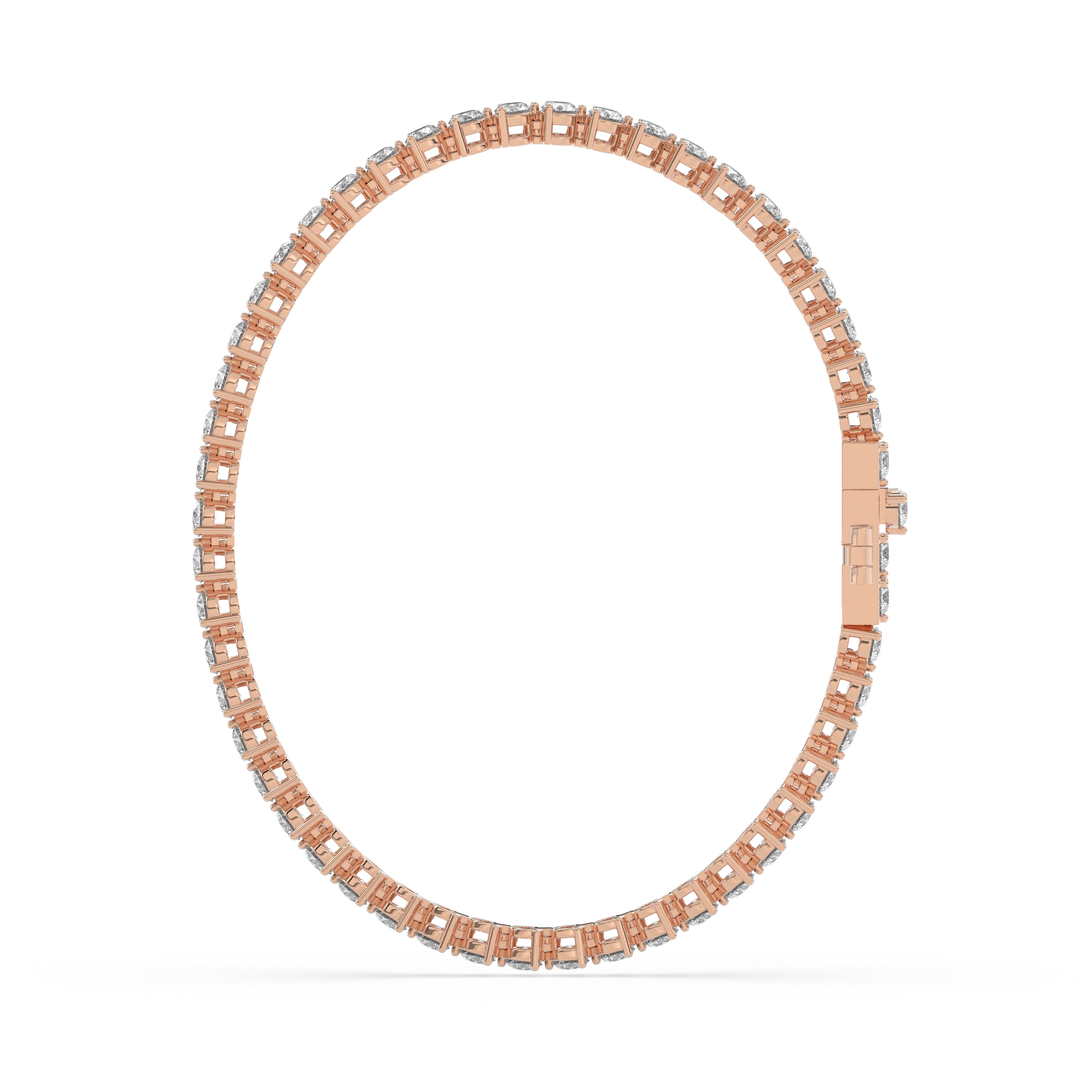 Trinity Round Diamond Tennis Bracelet