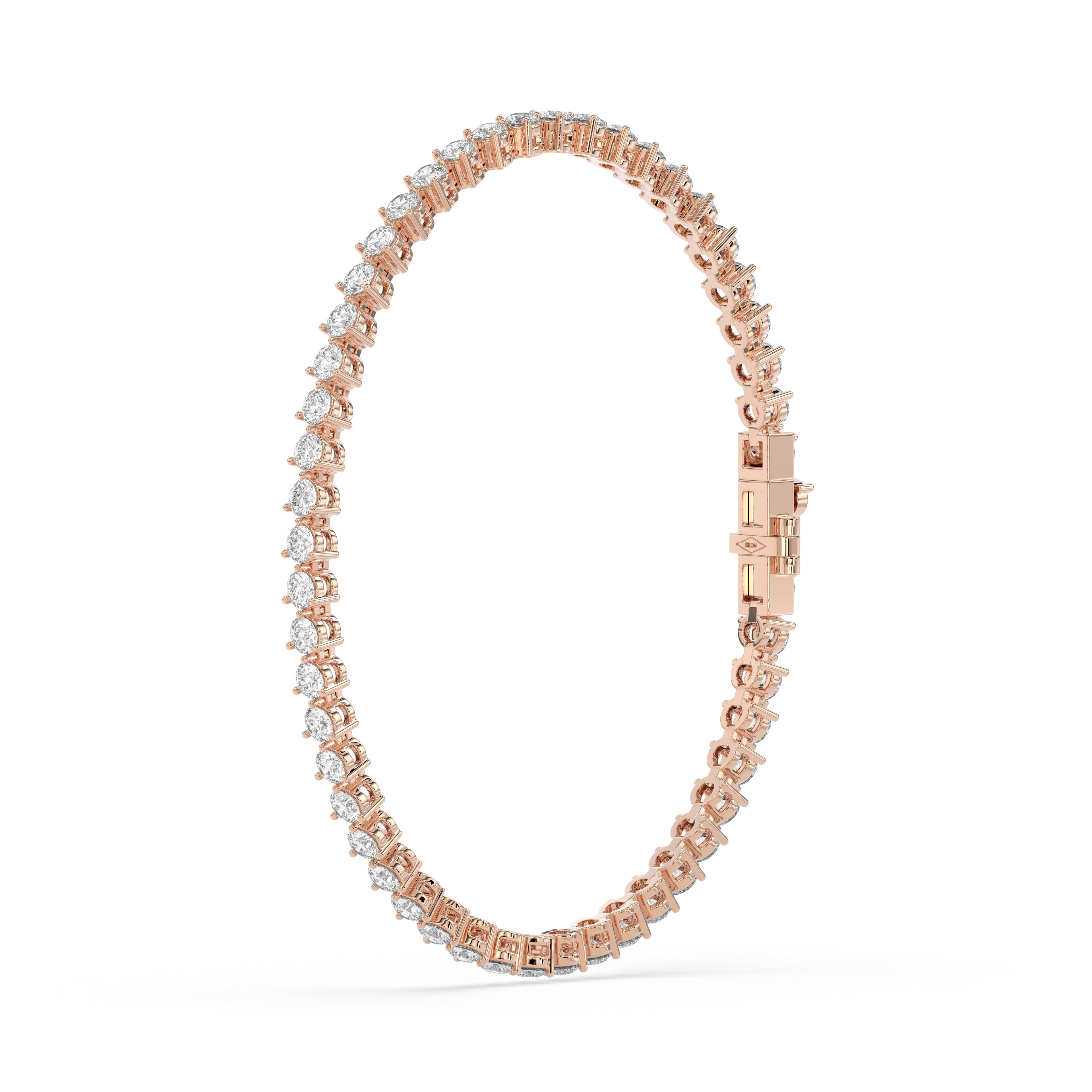 Trinity Round Diamond Tennis Bracelet