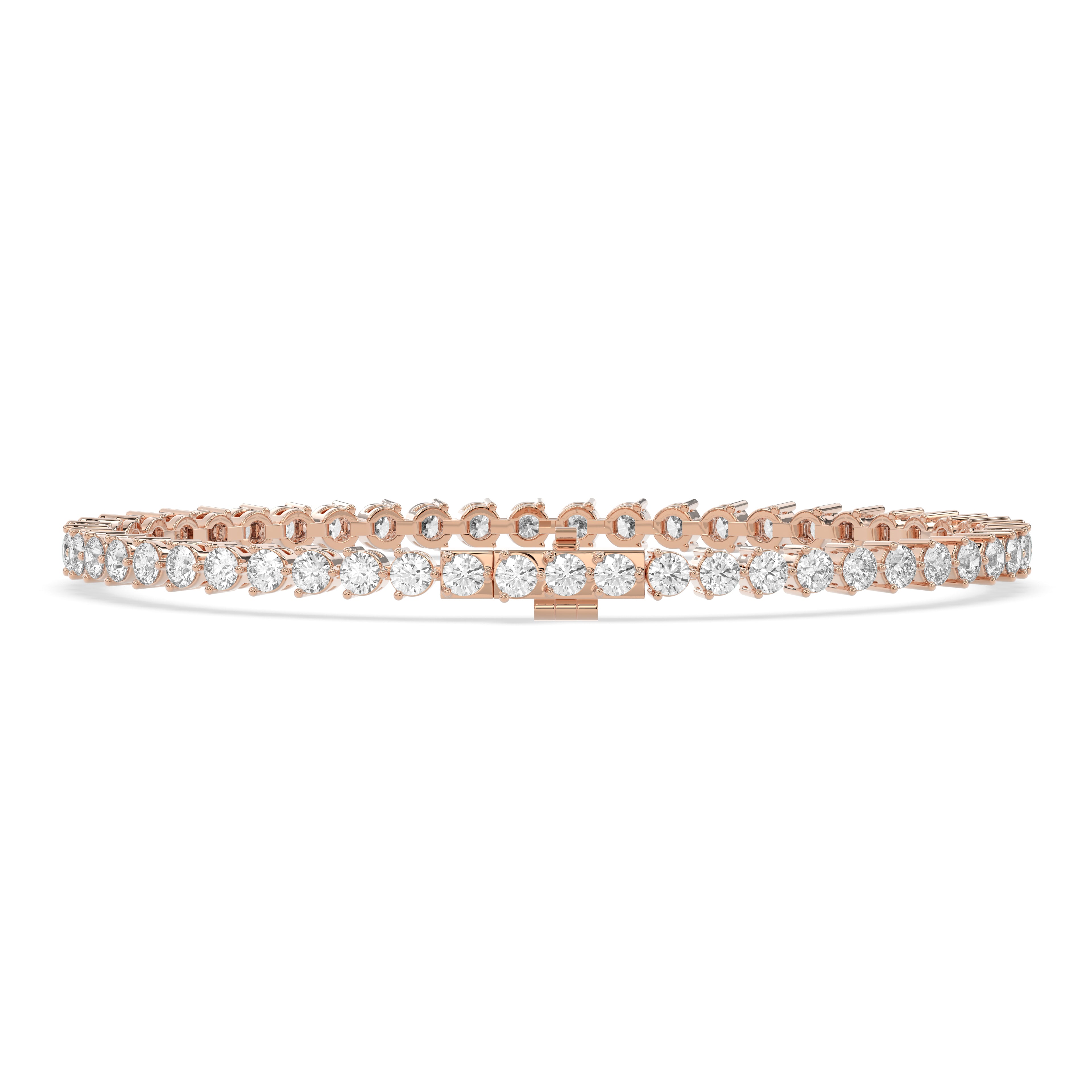 Trinity Round Diamond Tennis Bracelet