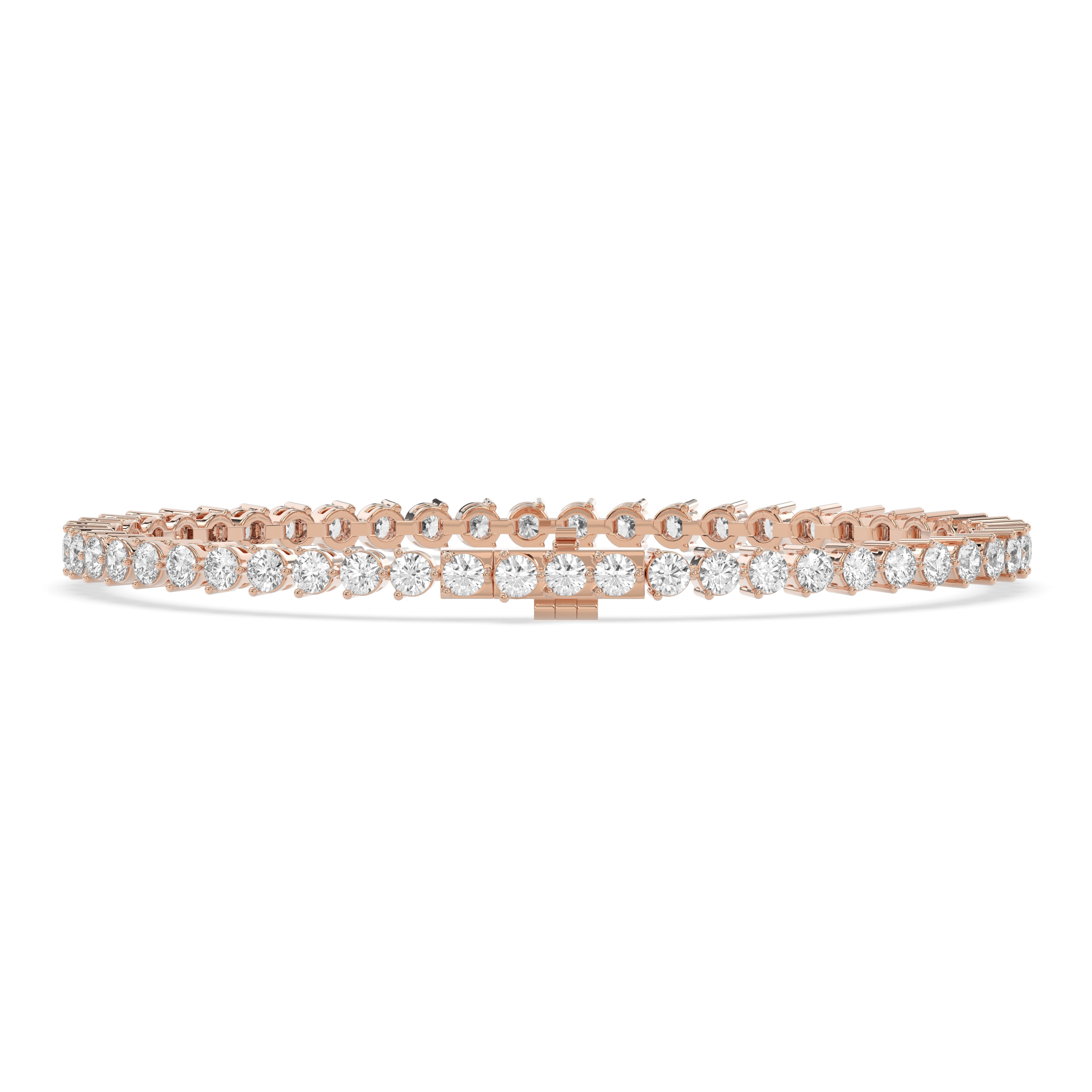 Trinity Round Diamond Tennis Bracelet