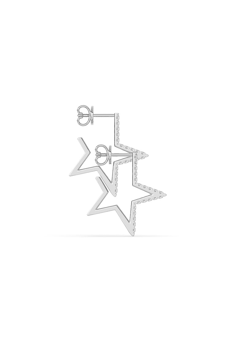 Starlight Edge Hoop Earrings