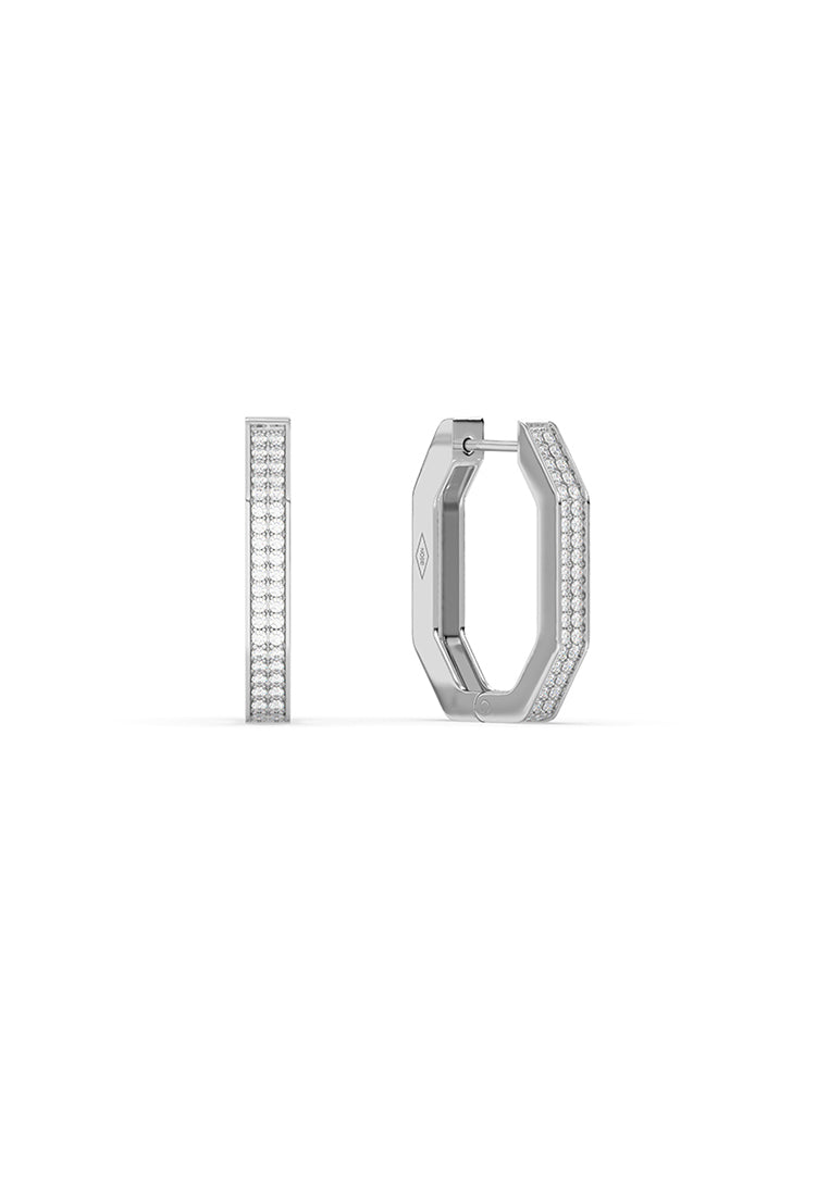 Geometric Huggie Hoop Earrings