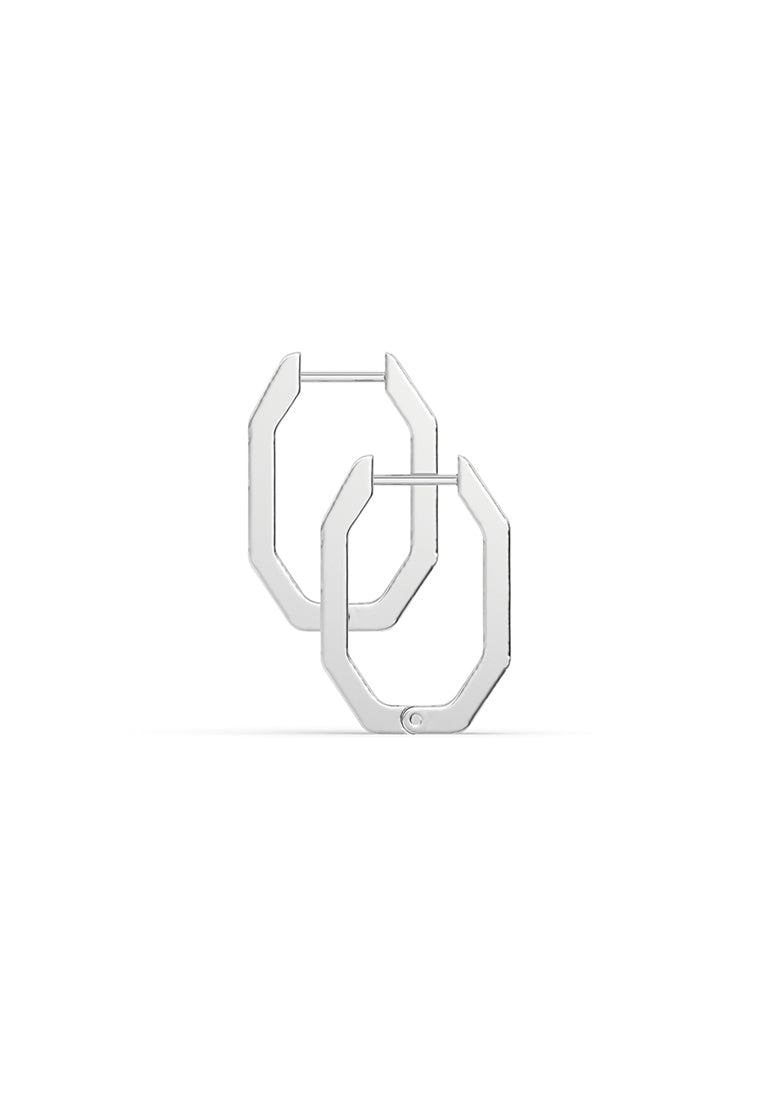 Geometric Huggie Hoop Earrings
