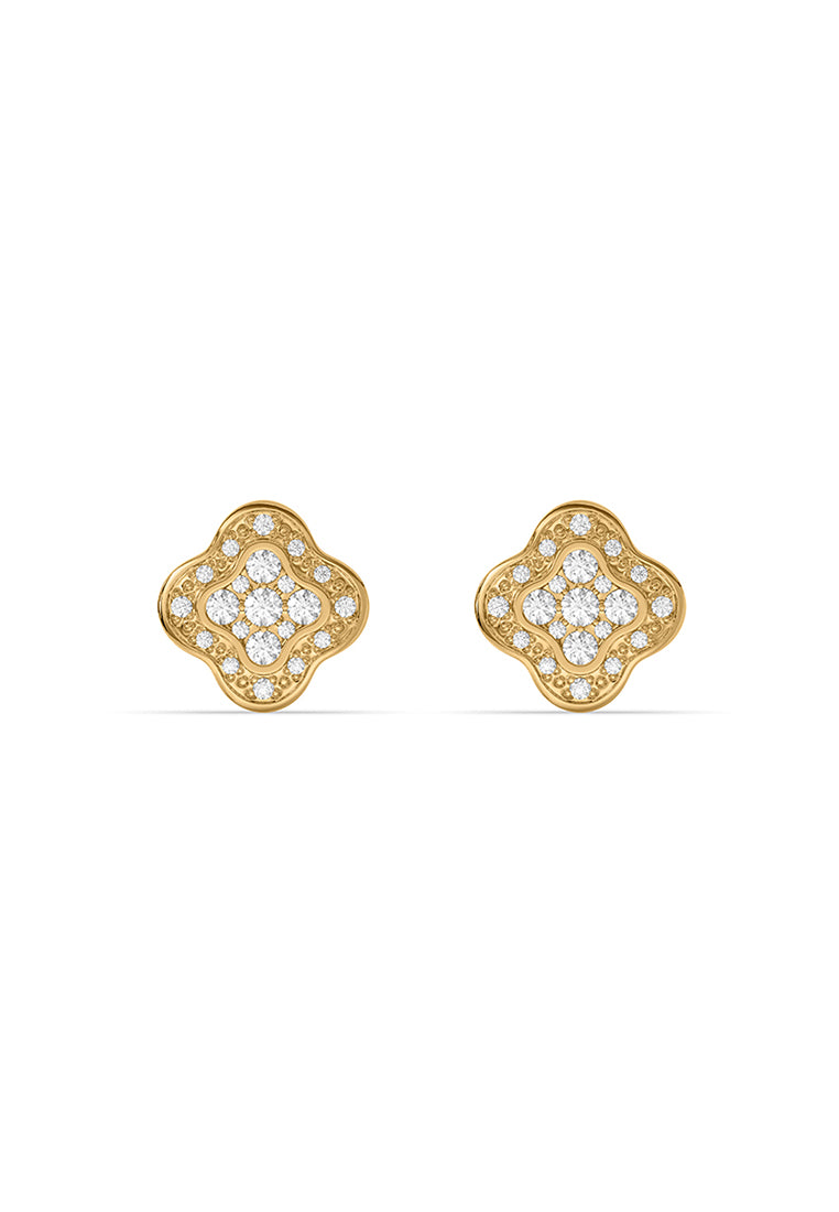 Flora Quad Lab Grown Diamond Stud Earrings