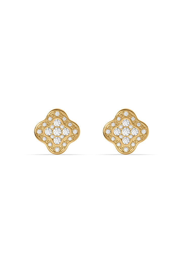 Flora Quad Lab Grown Diamond Stud Earrings
