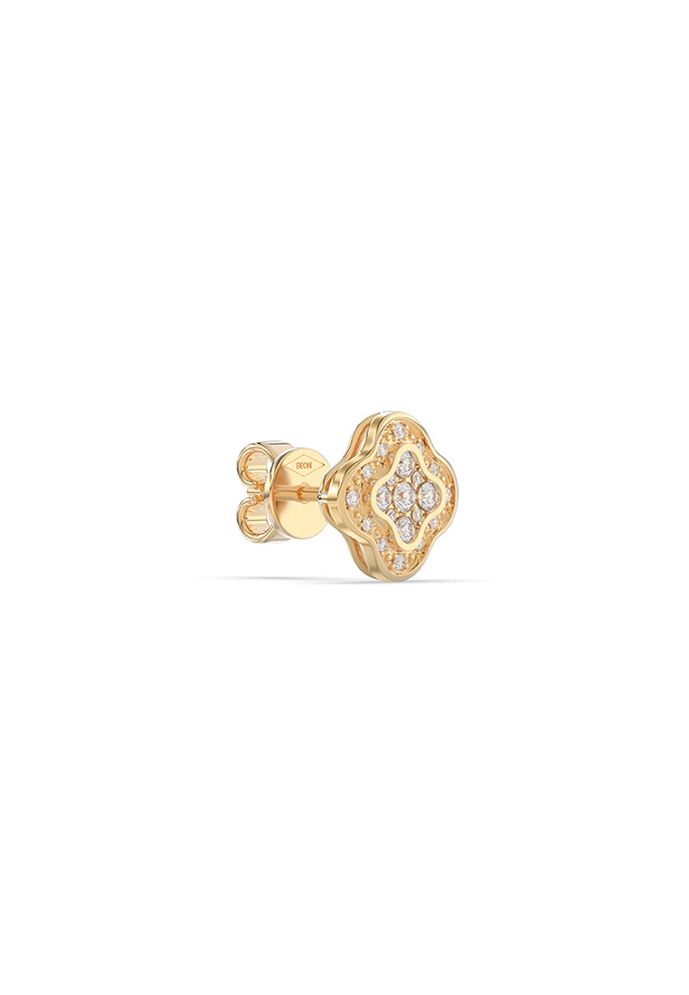 Flora Quad Lab Grown Diamond Stud Earrings