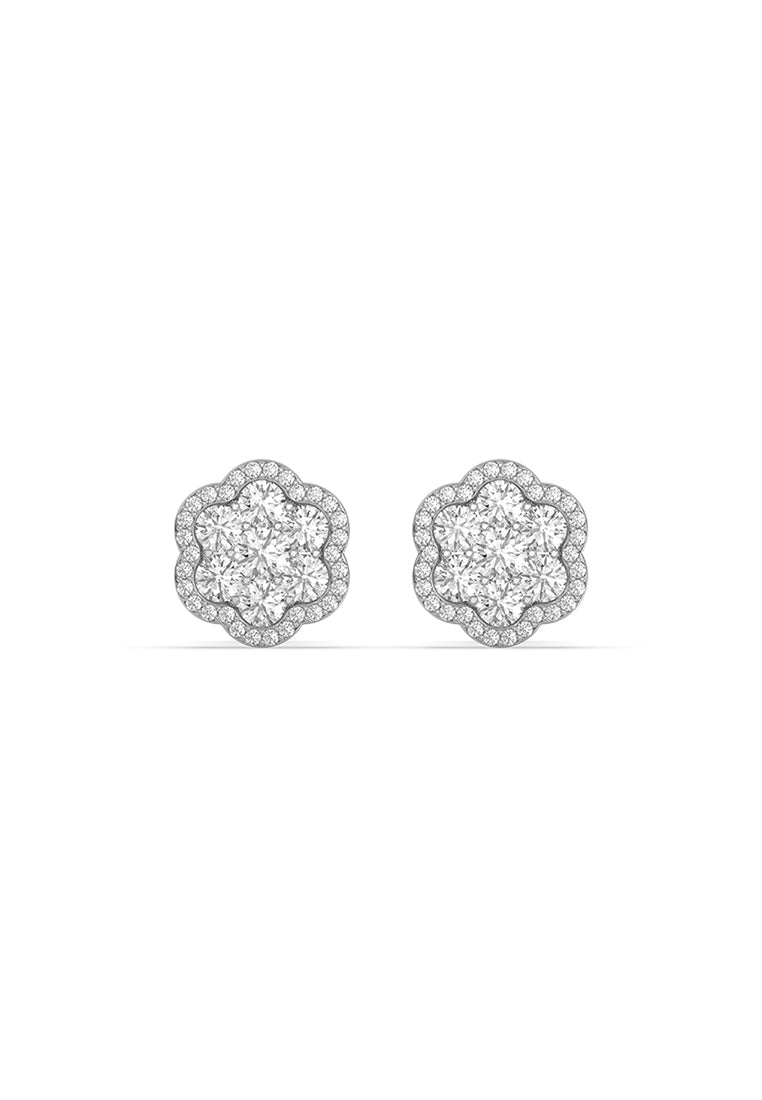 Celestial Bloom Lab Grown Diamond Stud Earrings