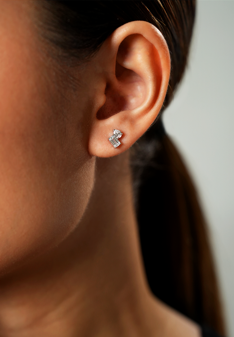 Toi Et Moi Brilliant Duo Lab Grown Diamond Stud Earrings