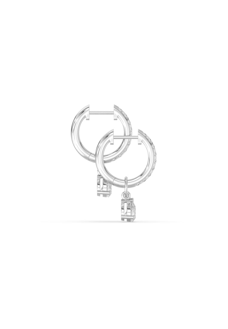 Multiway Lab Grown Diamond Mini Hoop Earrings with Pear Drop