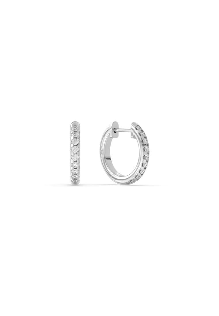 Multiway Lab Grown Diamond Mini Hoop Earrings with Pear Drop