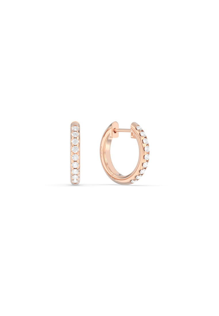 Multiway Lab Grown Diamond Mini Hoop Earrings with Emerald Drop