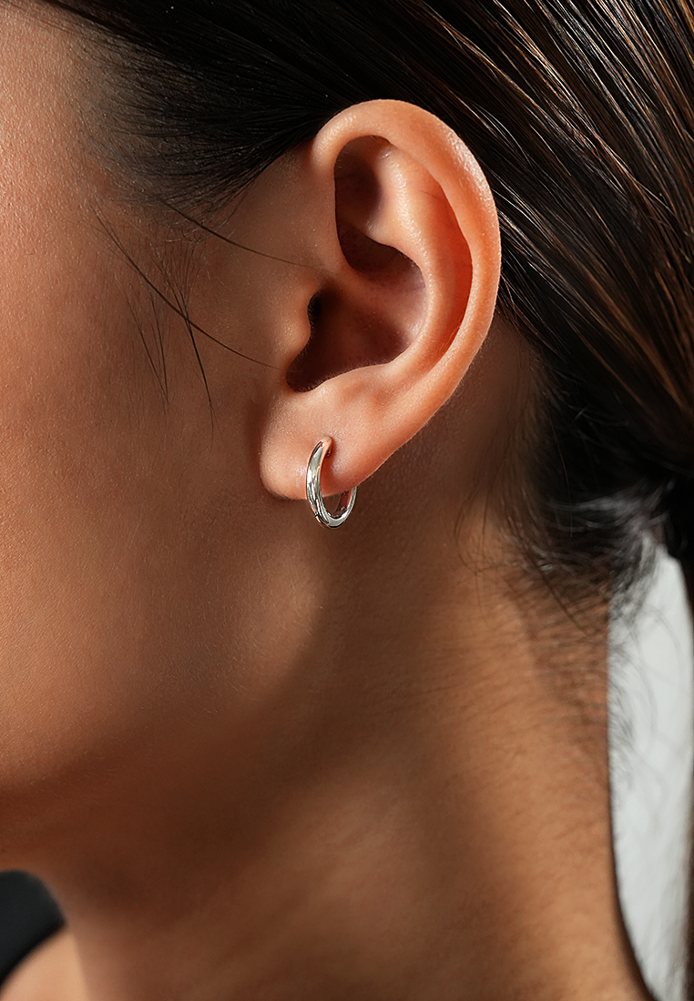 Minimalist Multiway Lab Grown Diamond Mini Hoop Earrings with Round Drop