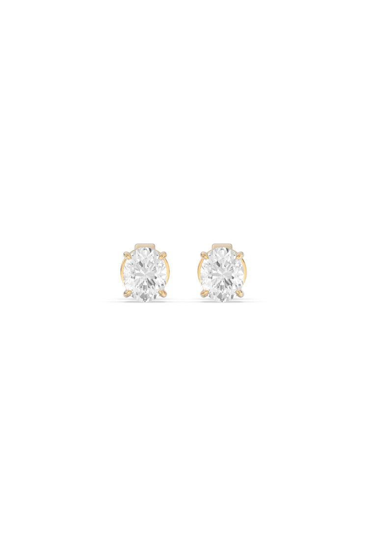 Refined Oval Lab Grown Diamond Stud Earrings