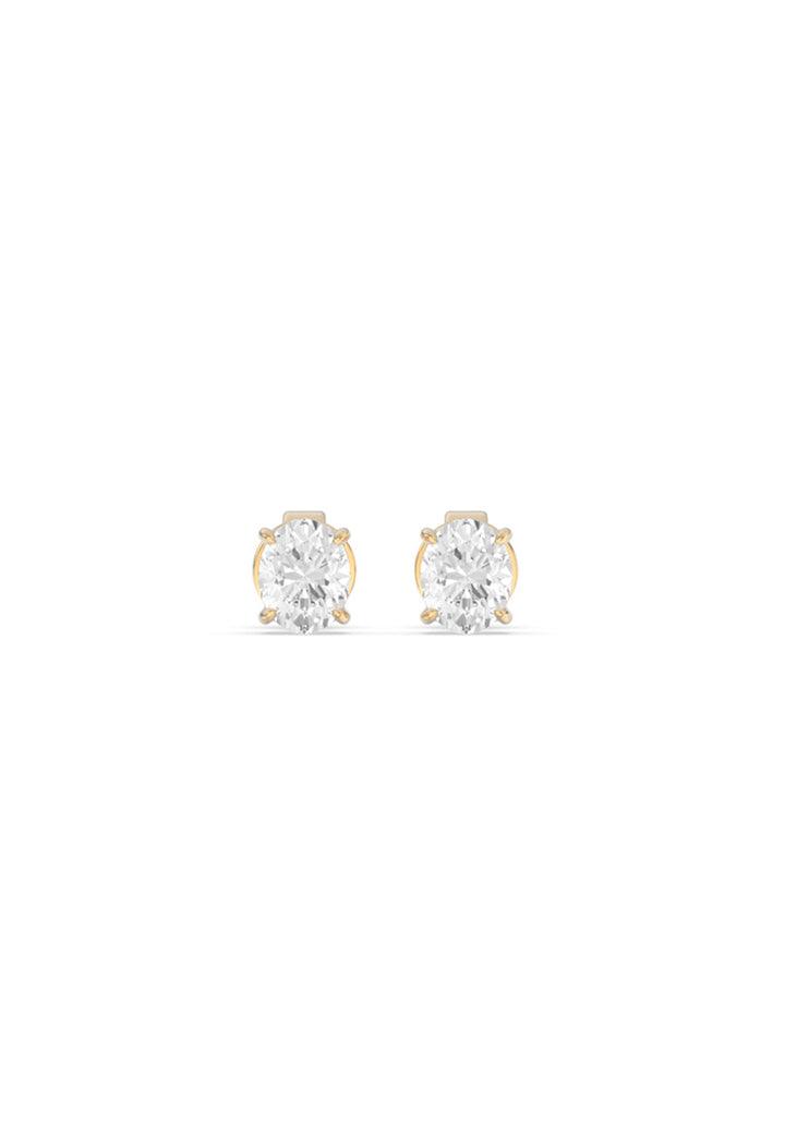 Refined Oval Lab Grown Diamond Stud Earrings