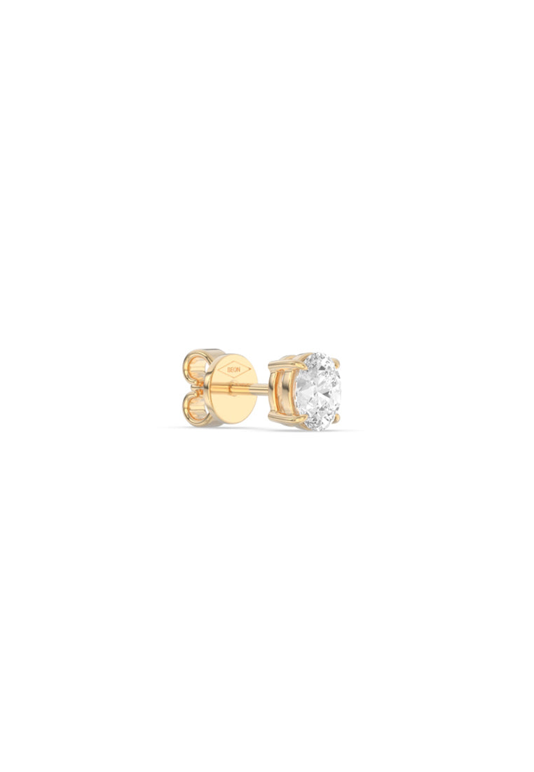 Refined Oval Lab Grown Diamond Stud Earrings