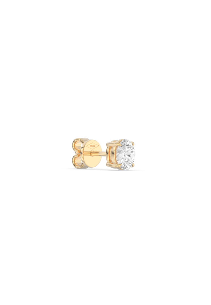 Refined Oval Lab Grown Diamond Stud Earrings