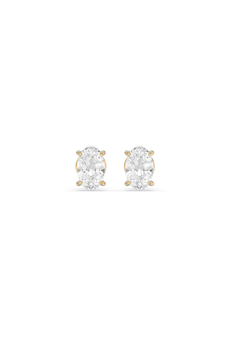 Refined Oval Lab Grown Diamond Stud Earrings