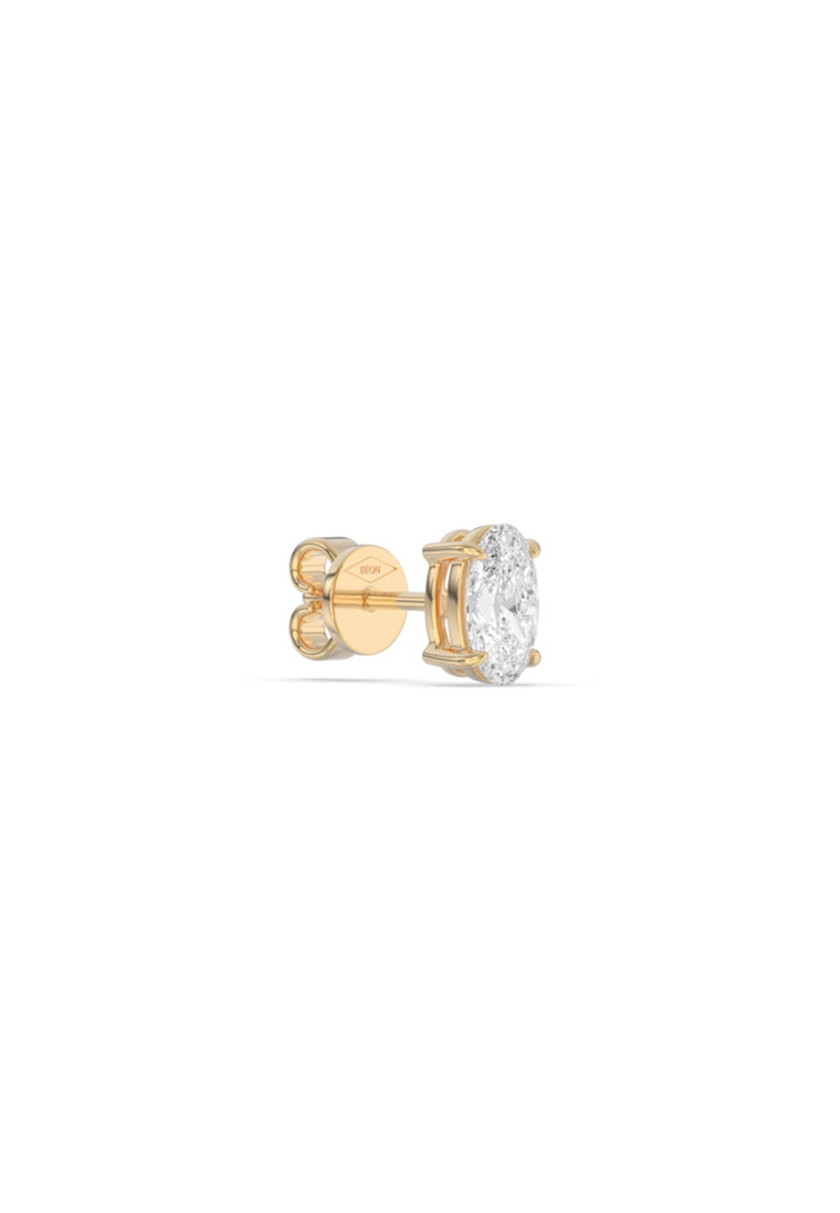 Refined Oval Lab Grown Diamond Stud Earrings