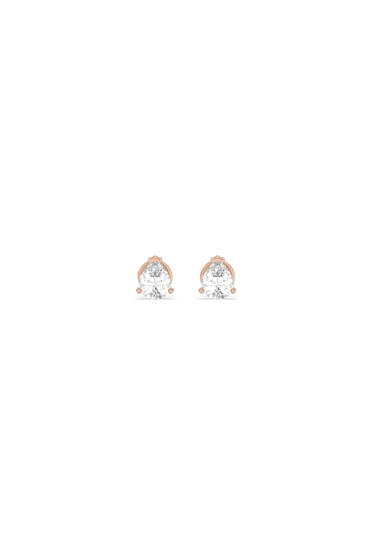 Refined Pear Lab Grown Diamond Stud Earrings