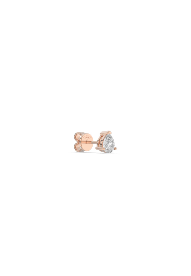 Refined Pear Lab Grown Diamond Stud Earrings