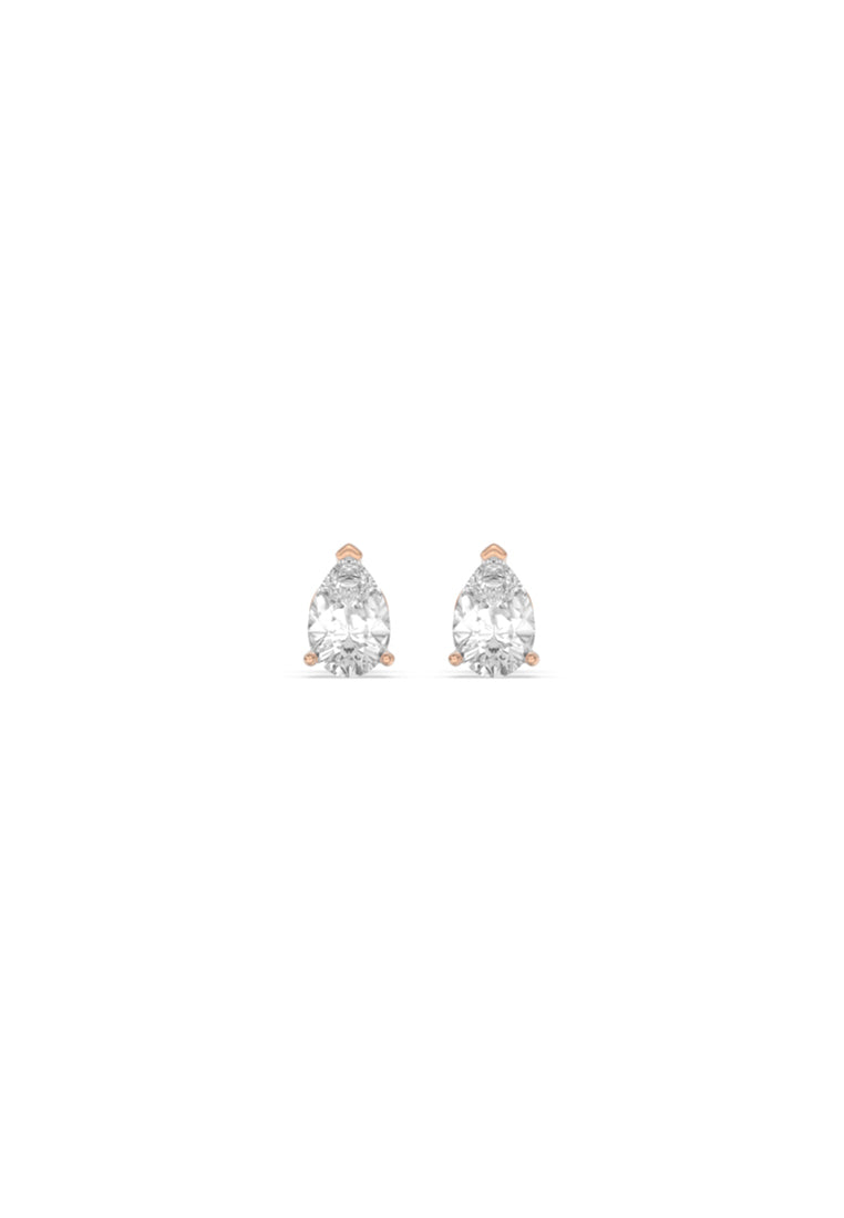 Refined Pear Lab Grown Diamond Stud Earrings