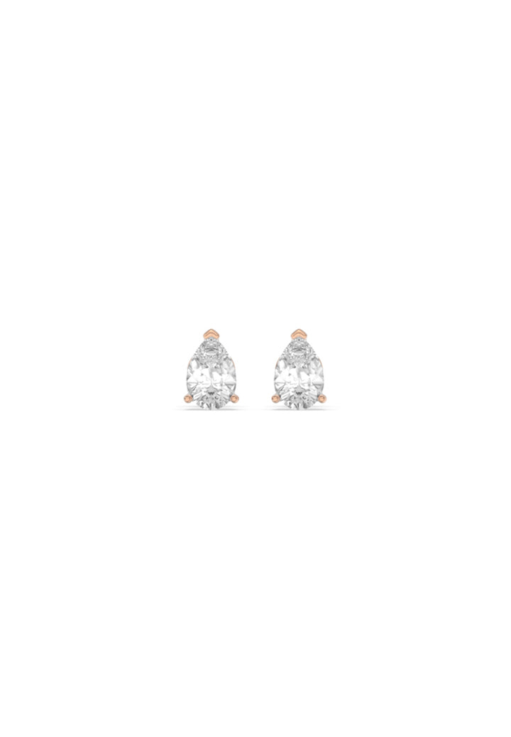 Refined Pear Lab Grown Diamond Stud Earrings