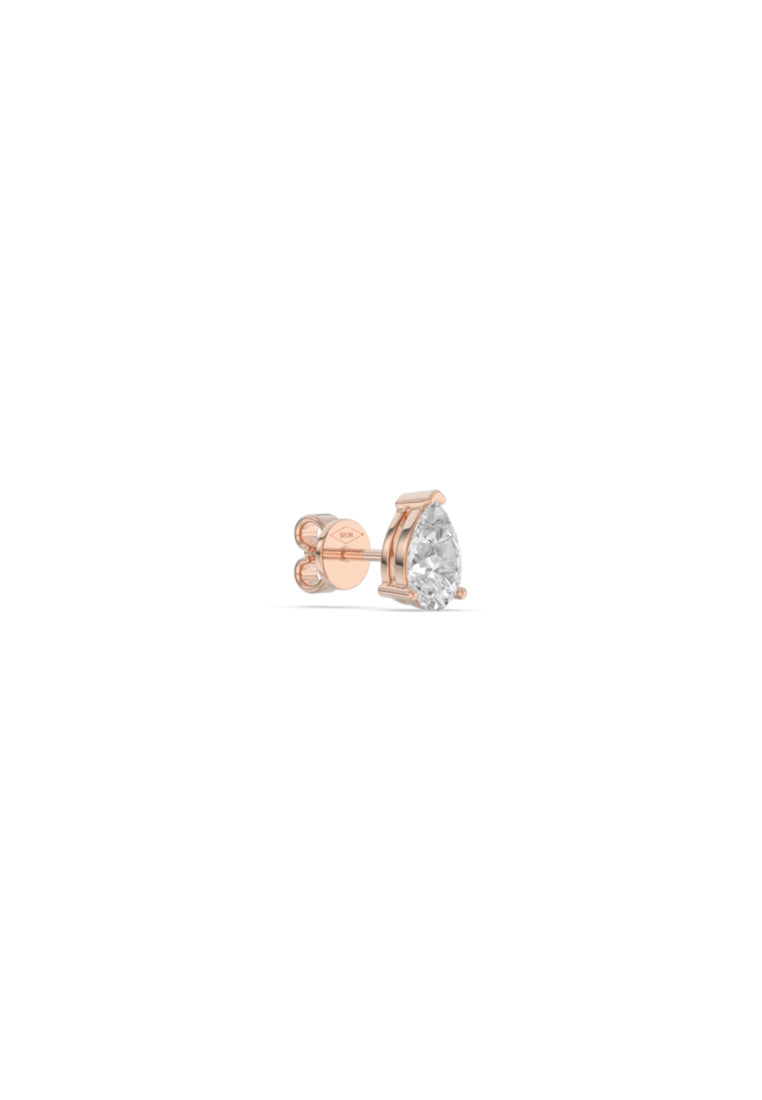 Refined Pear Lab Grown Diamond Stud Earrings