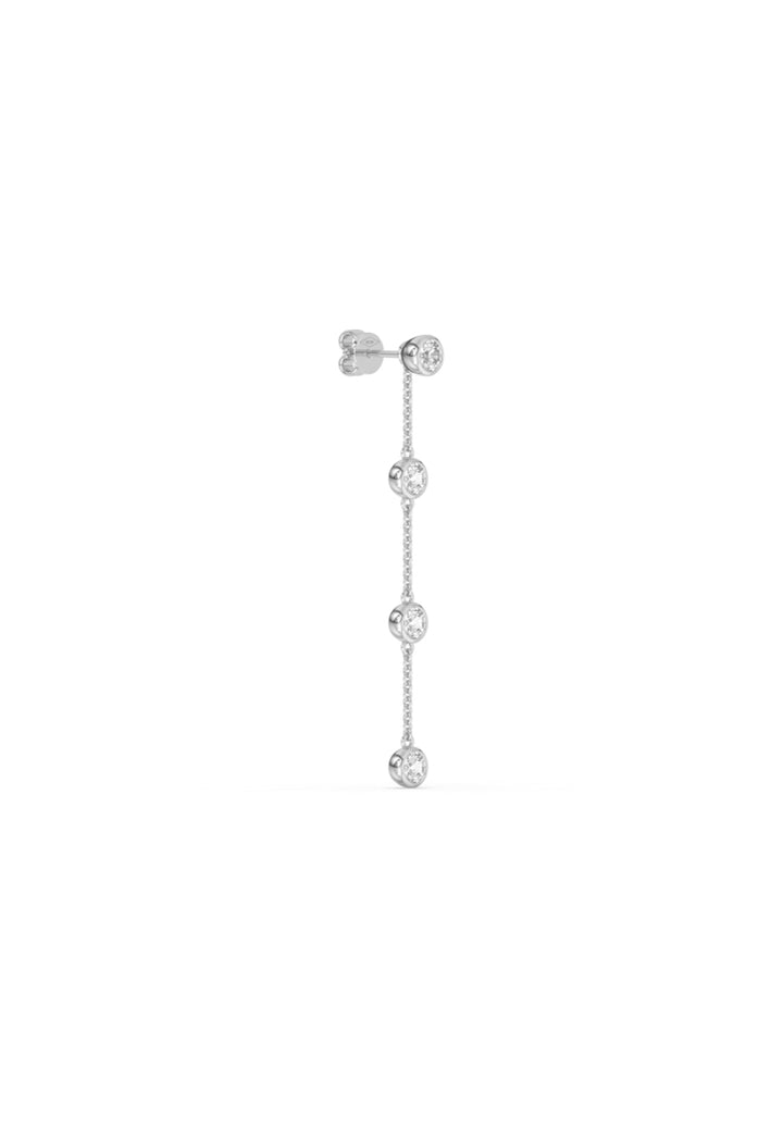 Elegance Duo Lab Grown Diamond Multiway Earrings with Round Chain Drop