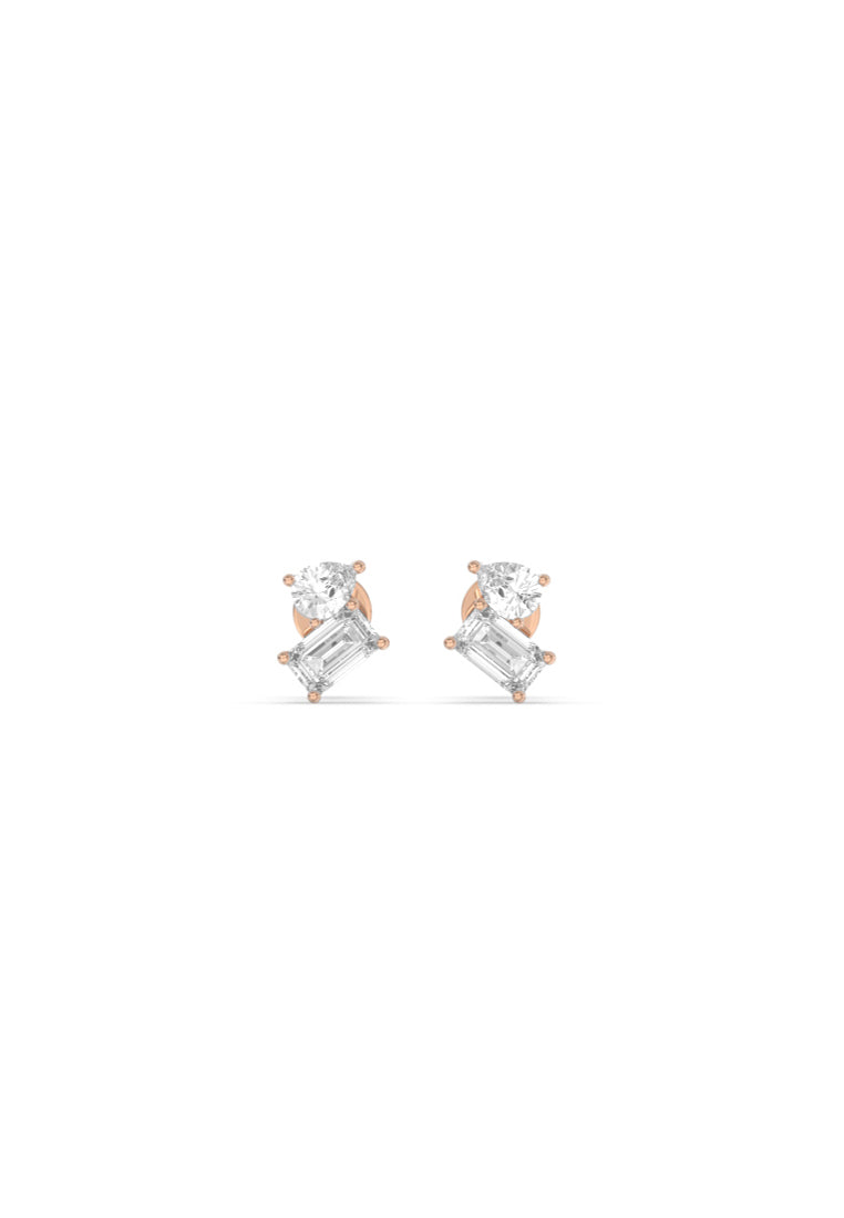Toi Et Moi Brilliant Duo Lab Grown Diamond Stud Earrings