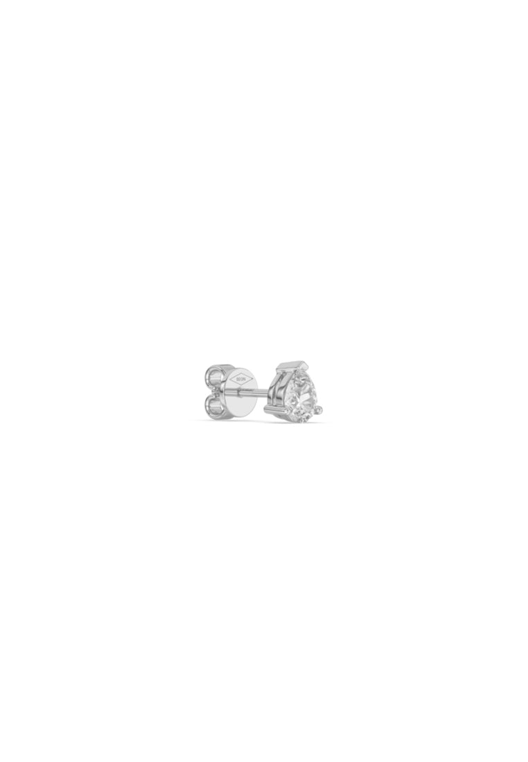 Refined Pear Lab Grown Diamond Stud Earrings