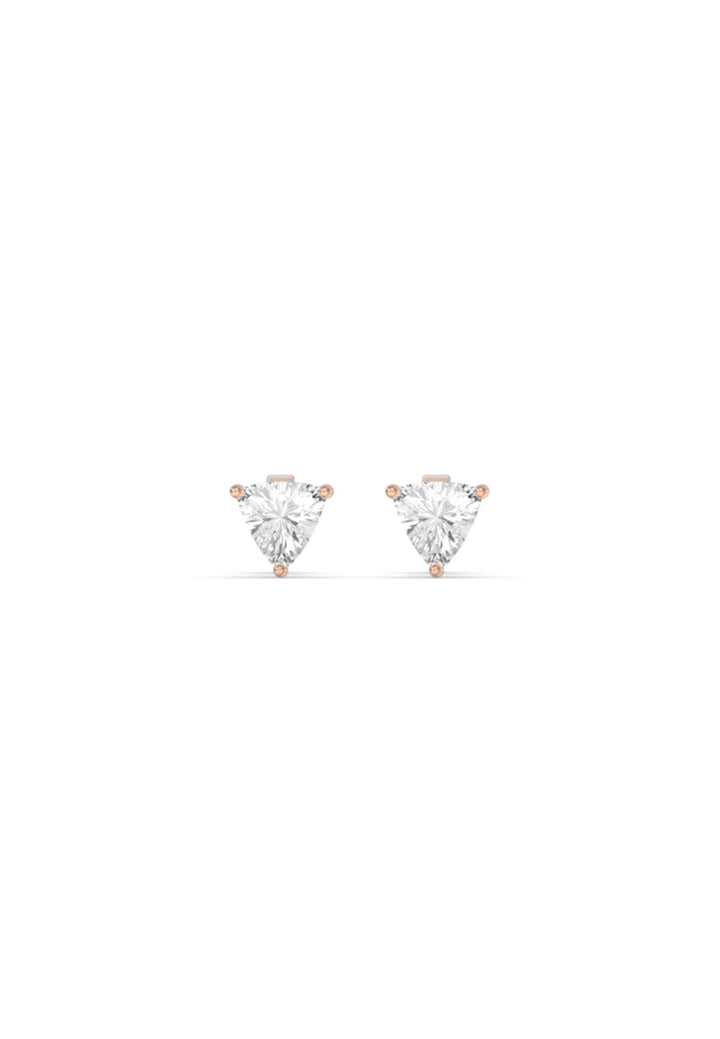 Modern Trillion Lab Grown Diamond Stud Earrings