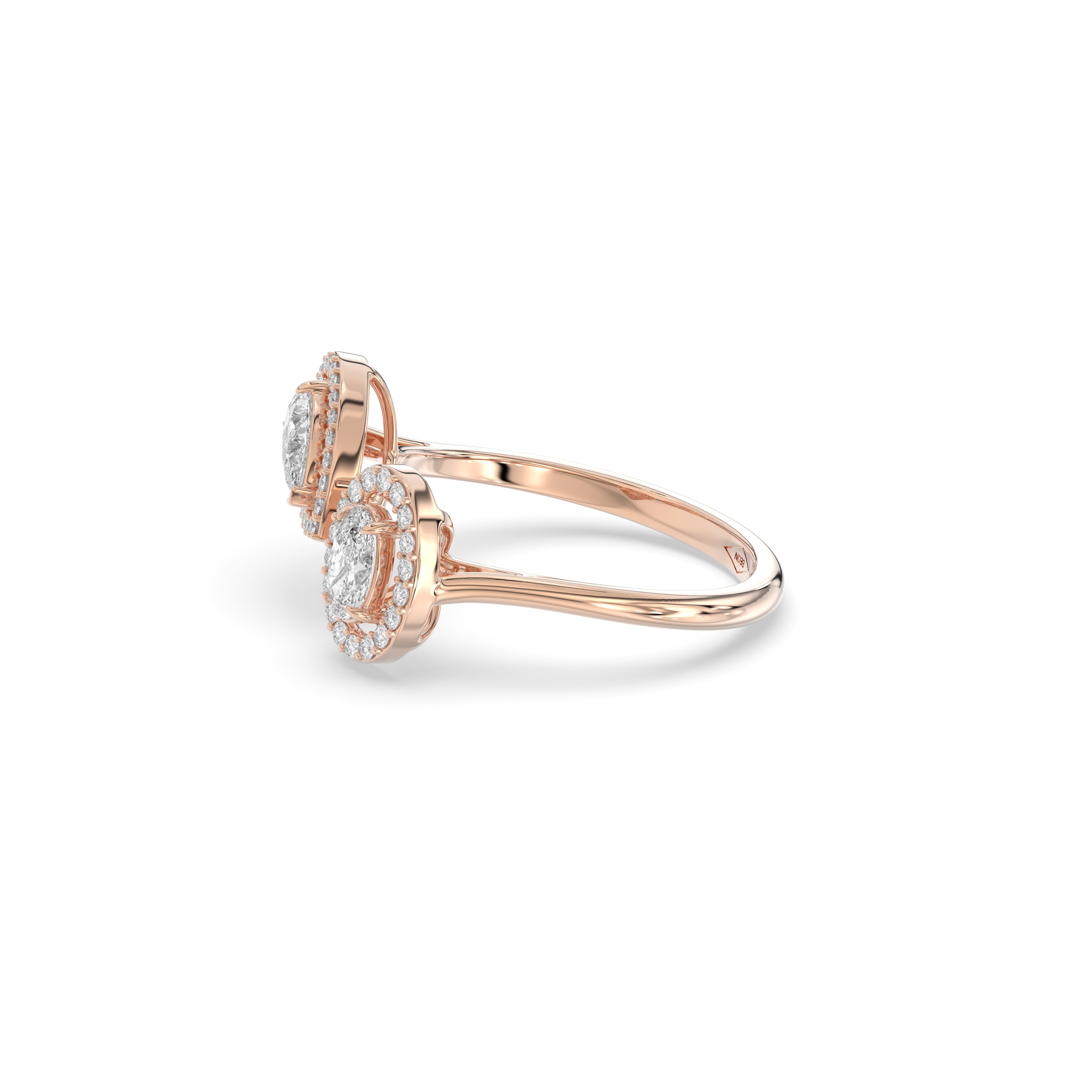 Classic Duo Halo Ring – Oval & Pear