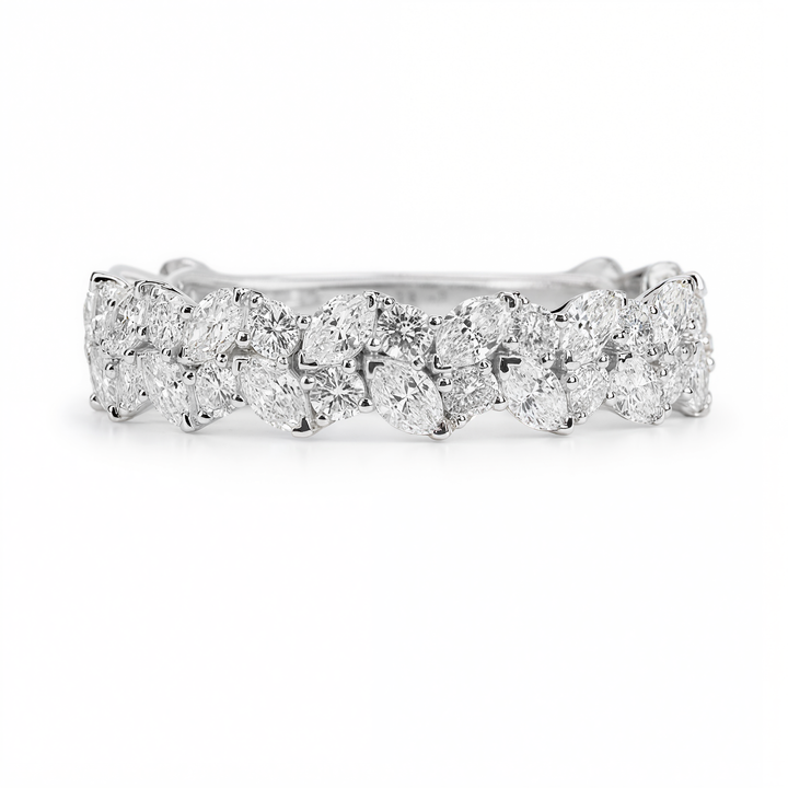 FANCY DIAMOND (ROUND & MARQUISE) ⅘ ETERNITY RING