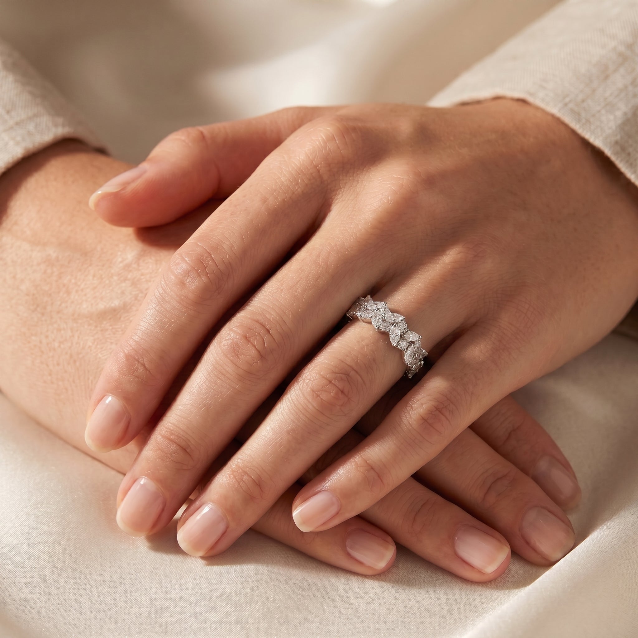 FANCY DIAMOND (ROUND & MARQUISE) ⅘ ETERNITY RING