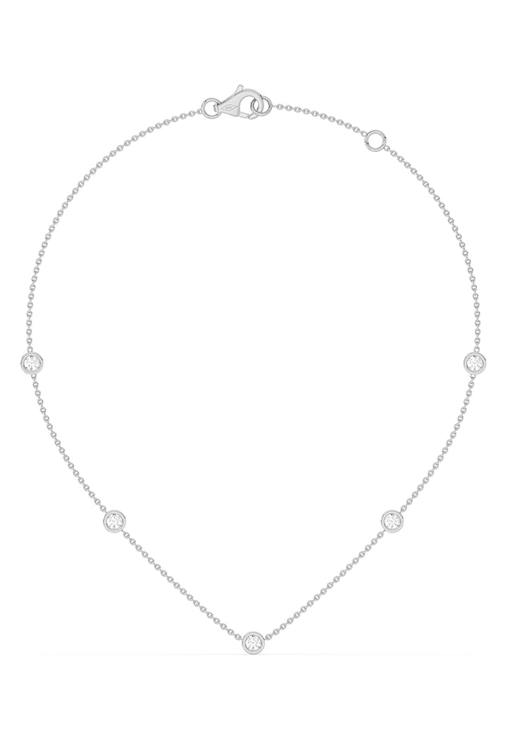 Minimalist Lab Grown Diamond Station Necklace