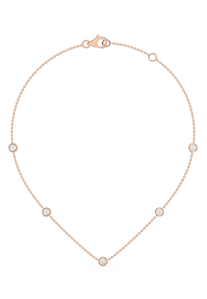 Minimalist Lab Grown Diamond Station Necklace