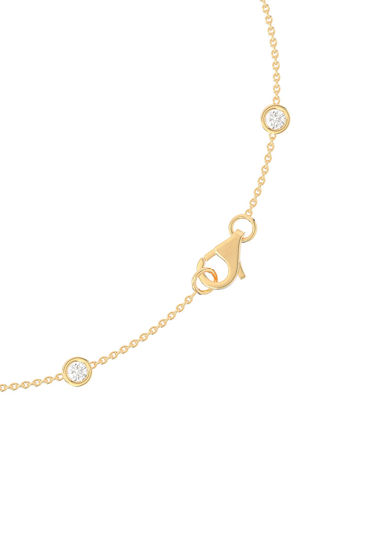 Minimalist Lab Grown Diamond Station Necklace