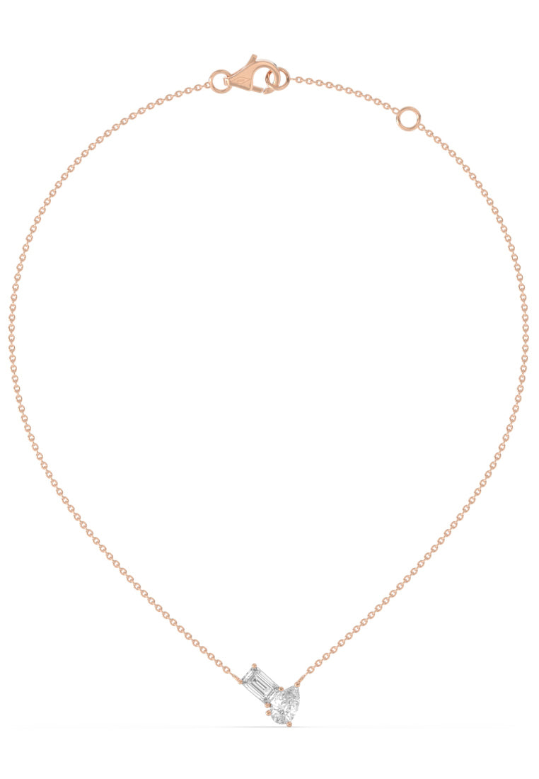 Toi Et Moi Brilliant Duo Lab Grown Diamond Pendant Necklace