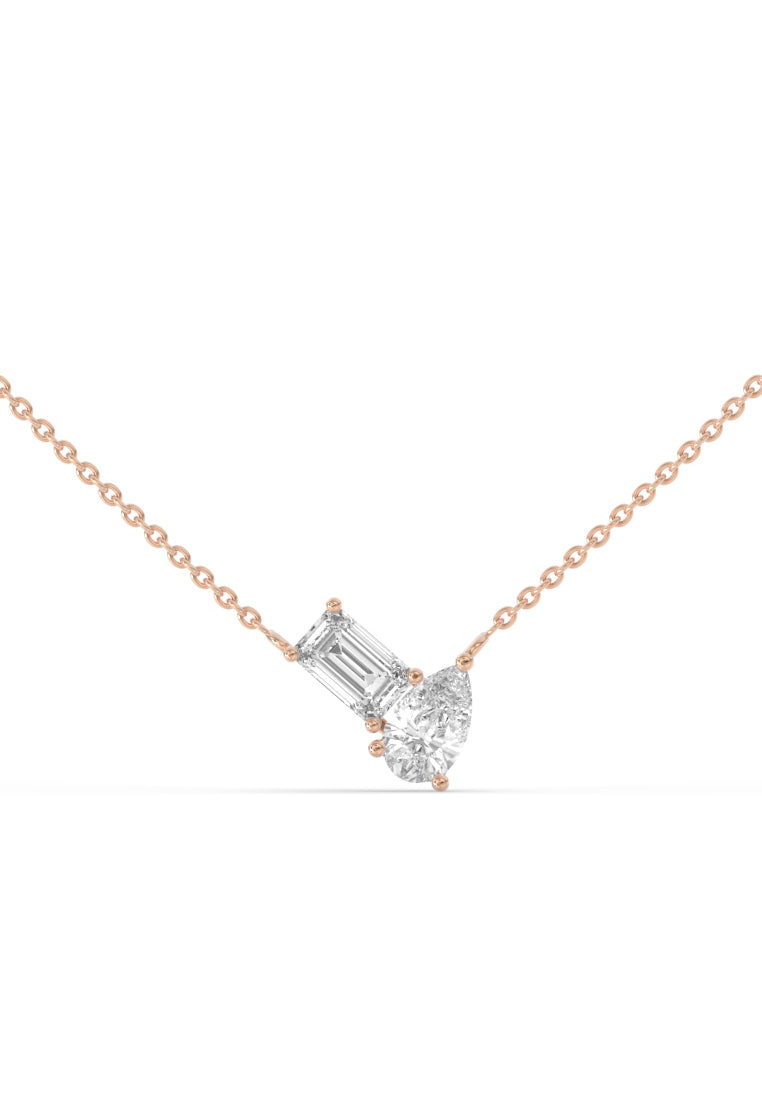 Toi Et Moi Brilliant Duo Lab Grown Diamond Pendant Necklace